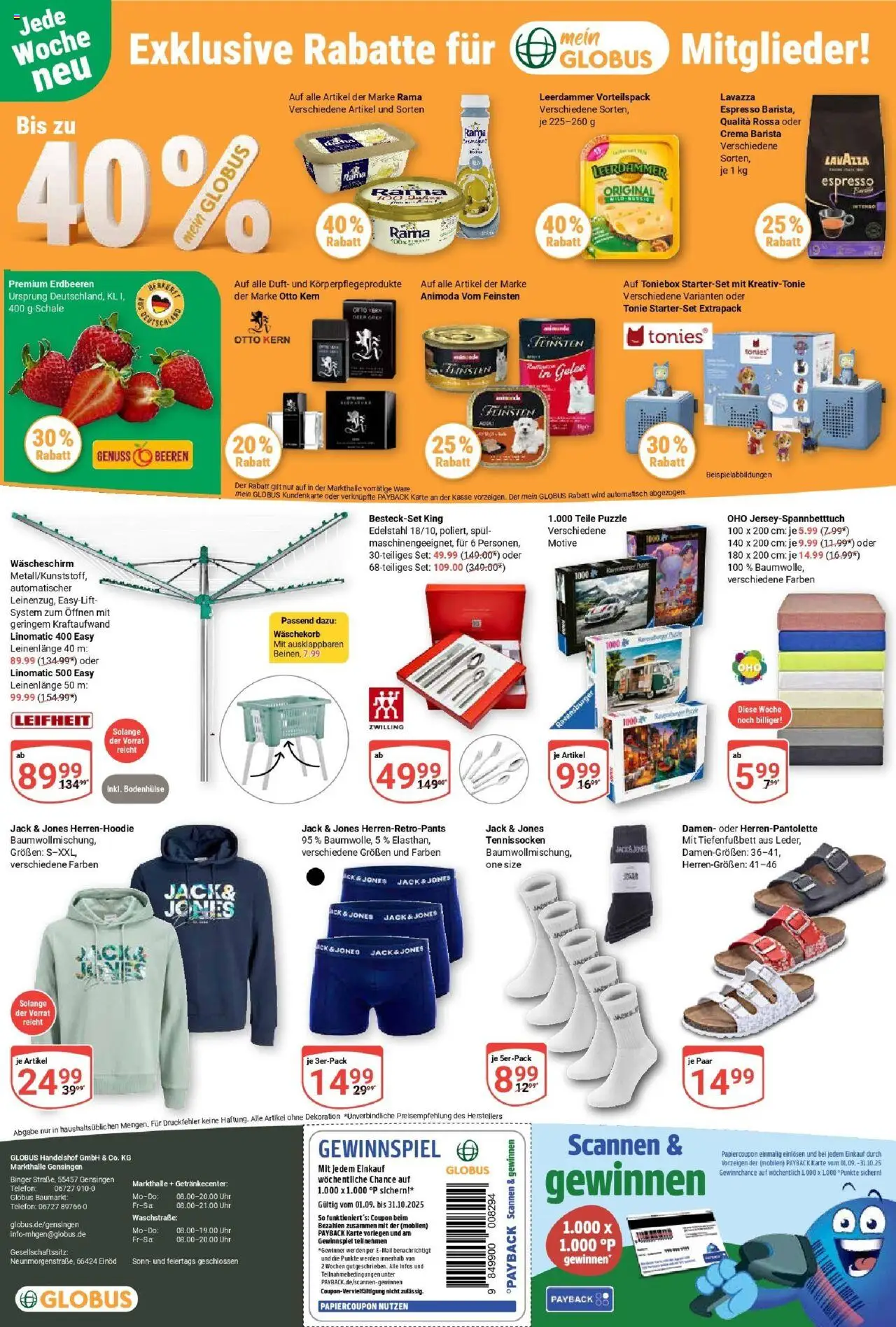 Globus prospekt Gensingen	 – gültig ab 01.09.2025 | Seite: 31 | Produkte: Lavazza, Duft, Leerdammer, Erdbeeren