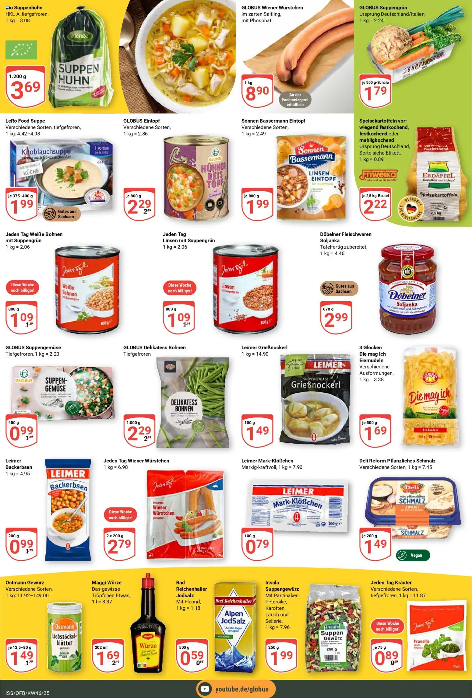 Globus - Black Friday – gültig ab 10.11.2025 | Seite: 14 | Produkte: Wiener wurstchen, Küche, Gemüse, Deli reform