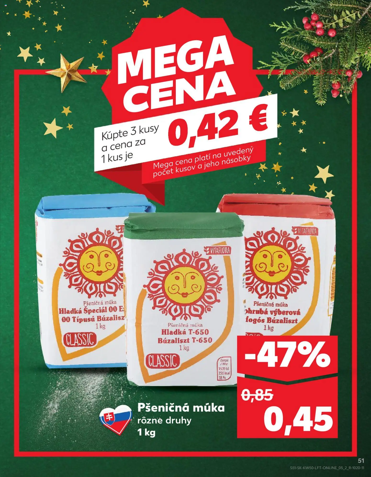 Nové Kaufland akcie – leták je platný od 11.12.2025 | Strana: 51 | Produkty: Pšeničná múka, Múka