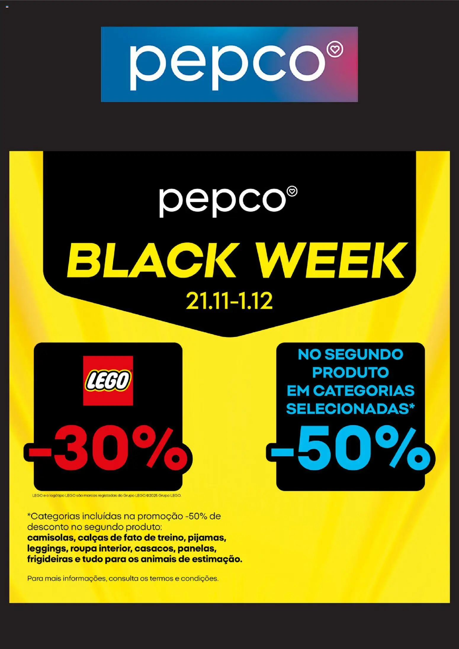 Pepco Black Friday │ válido de 21.11.2025 | Página: 1 | Produtos: Calças, Fato
