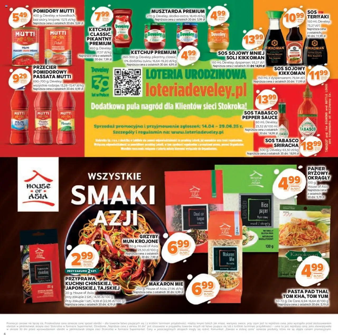 Stokrotka Gazetka - Katalog Kulinarny od 12.06.2025 | Strona: 4 | Produkty: Ketchup, Przecier pomidorowy, Sos tabasco, Makaron