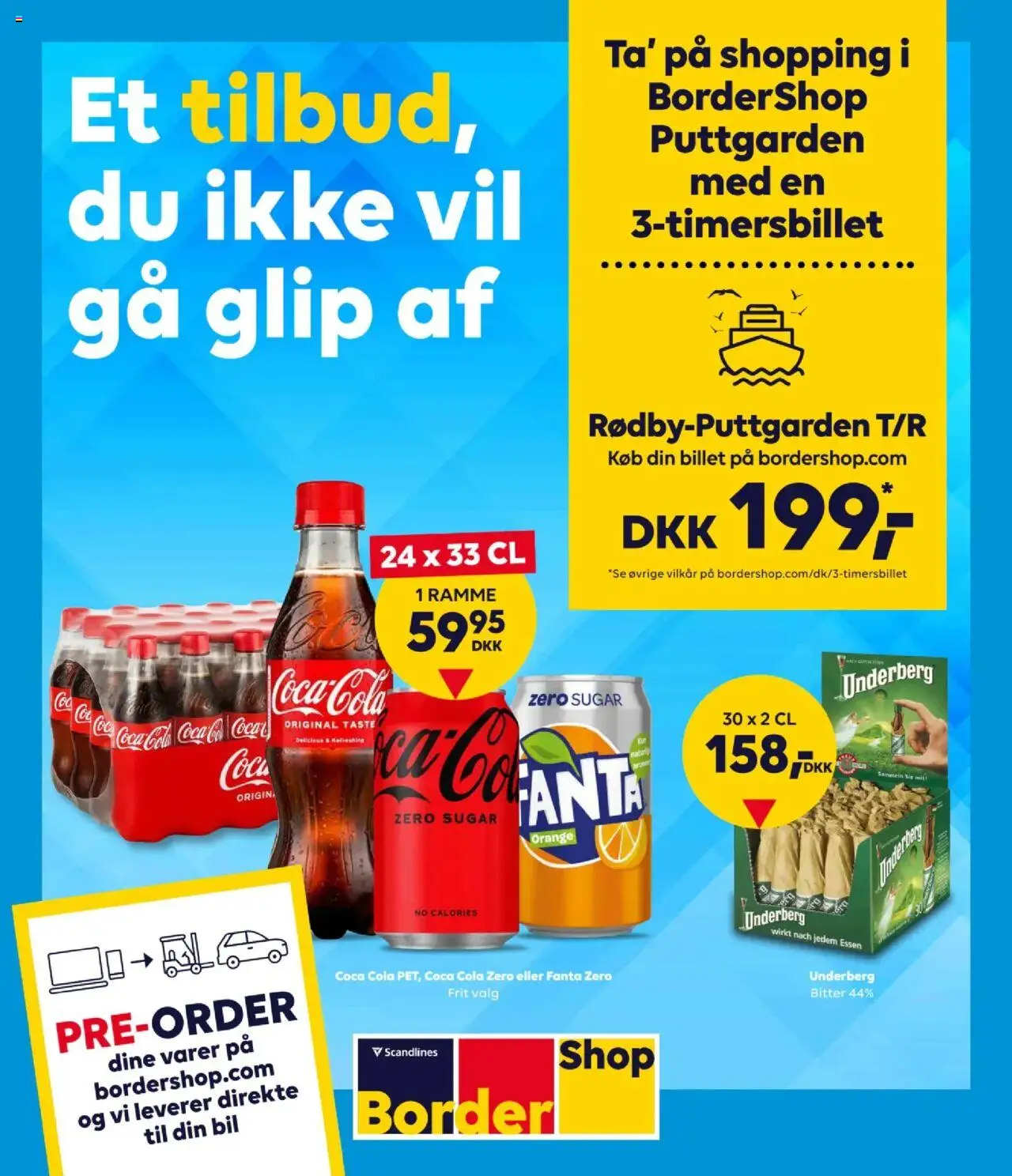 Bordershop tilbudsavis – gyldig fra 27.08.2025 | Side: 1 | Produkter: Coca Cola, Coca Cola Zero, Fanta, Cola