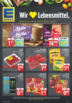 Edeka DE -DE Folder - Wir Lebensmittel. - Voorbeeld van een folder van Edeka DE, geldig van 01.09.2025
