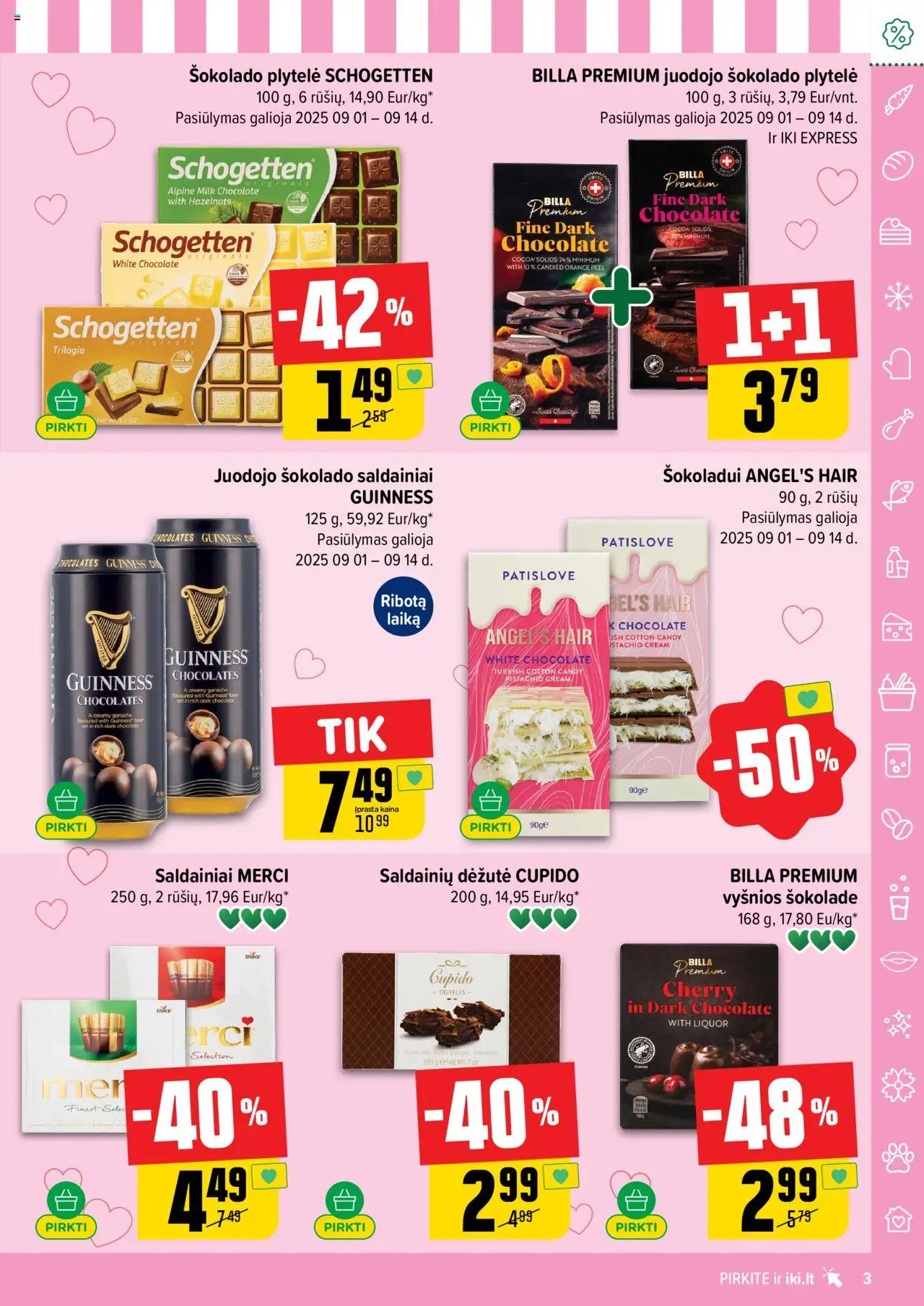 IKI akcijos nuo 08.09.2025 | Puslapis: 3 | Prekių: Saldainiai