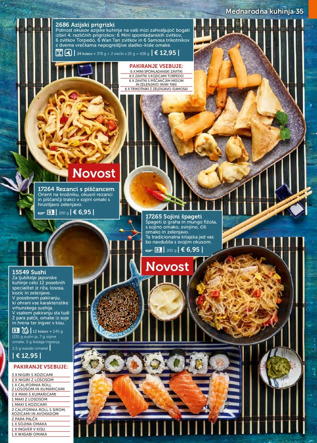 Bofrost katalog │ velja od 01.05.2025 | Stran: 35 | Izdelki: Βαλσάμικο ξύδι, Prigrizki, Spageti, Omaka
