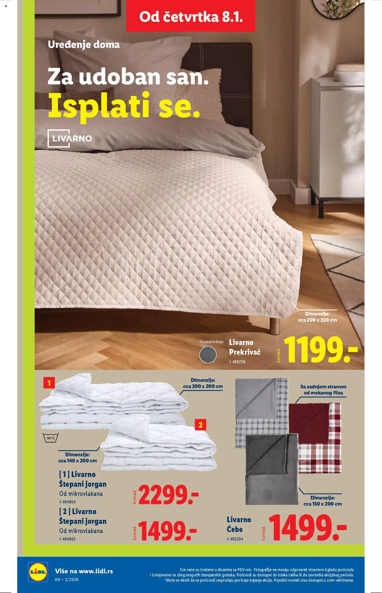 Lidl katalog - važi od 08.01.2026 | Strana: 68 | Proizvode: Ćebe, Jorgan