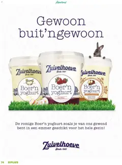 Boer'n yoghurt Vanille, Boer'n yoghurt with vanilla flavor. - Voorbeeld van een folder van Plus, geldig van 22.03.2026 | Pagina: 74