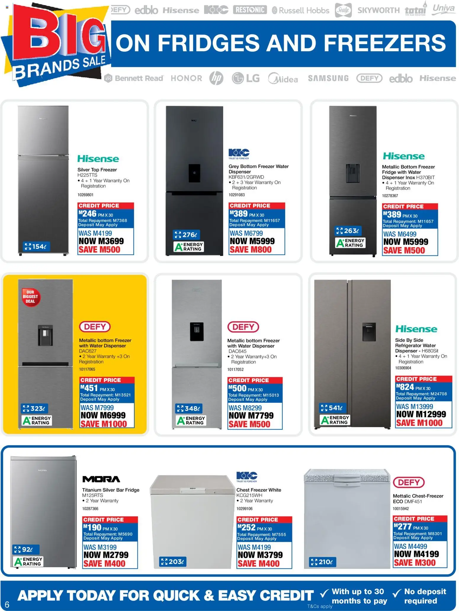 New OK Furniture catalogue – valid from 13.04.2026 | Page: 6 | Products: Freezer, Fridge, Chest freezer, Water