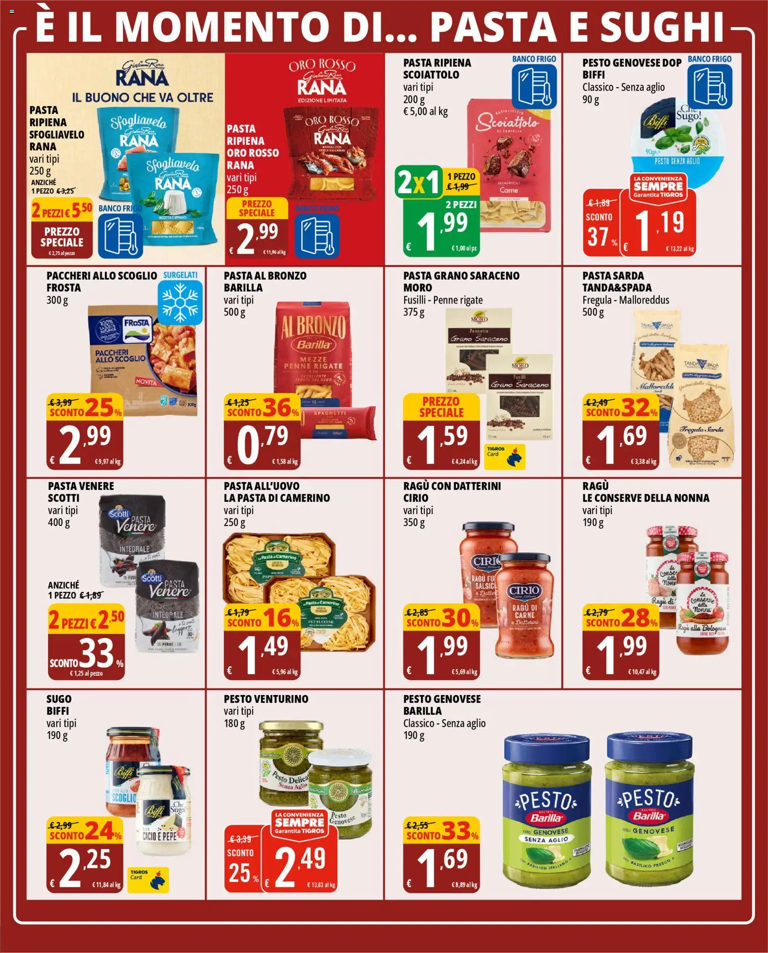 Volantino Tigros del 28.01.2026 | Pagina: 17 | Prodotti: Pasta, Basilico, Ragú, Pennette