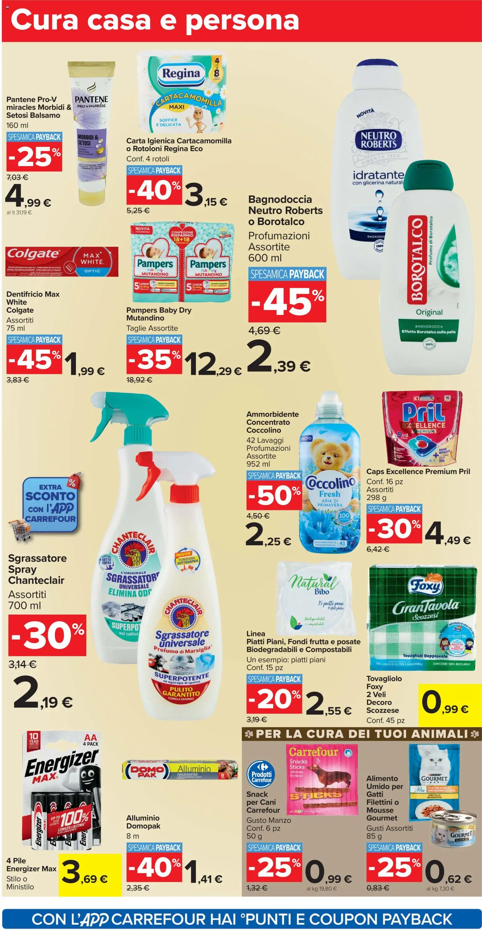 Volantino Carrefour del 04.11.2025 | Pagina: 14 | Prodotti: Balsamo, Pollo, Salsa, Pampers