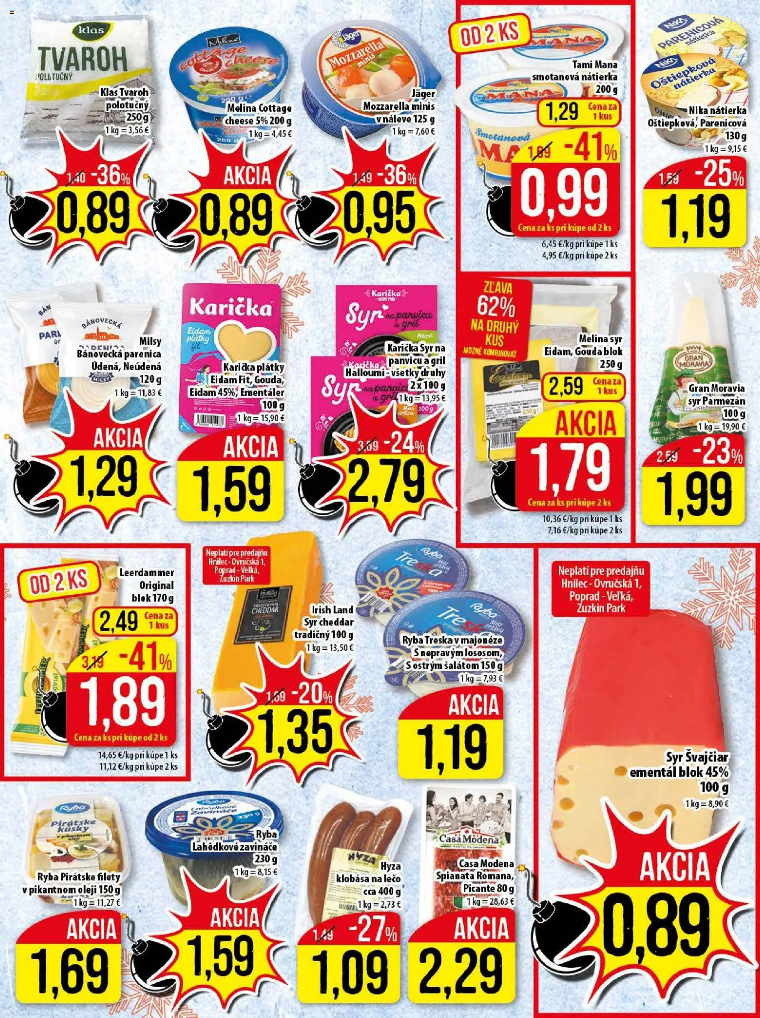 Nové Klas akcie – leták je platný od 29.12.2025 | Strana: 9 | Produkty: Gril, Parmezán, Treska