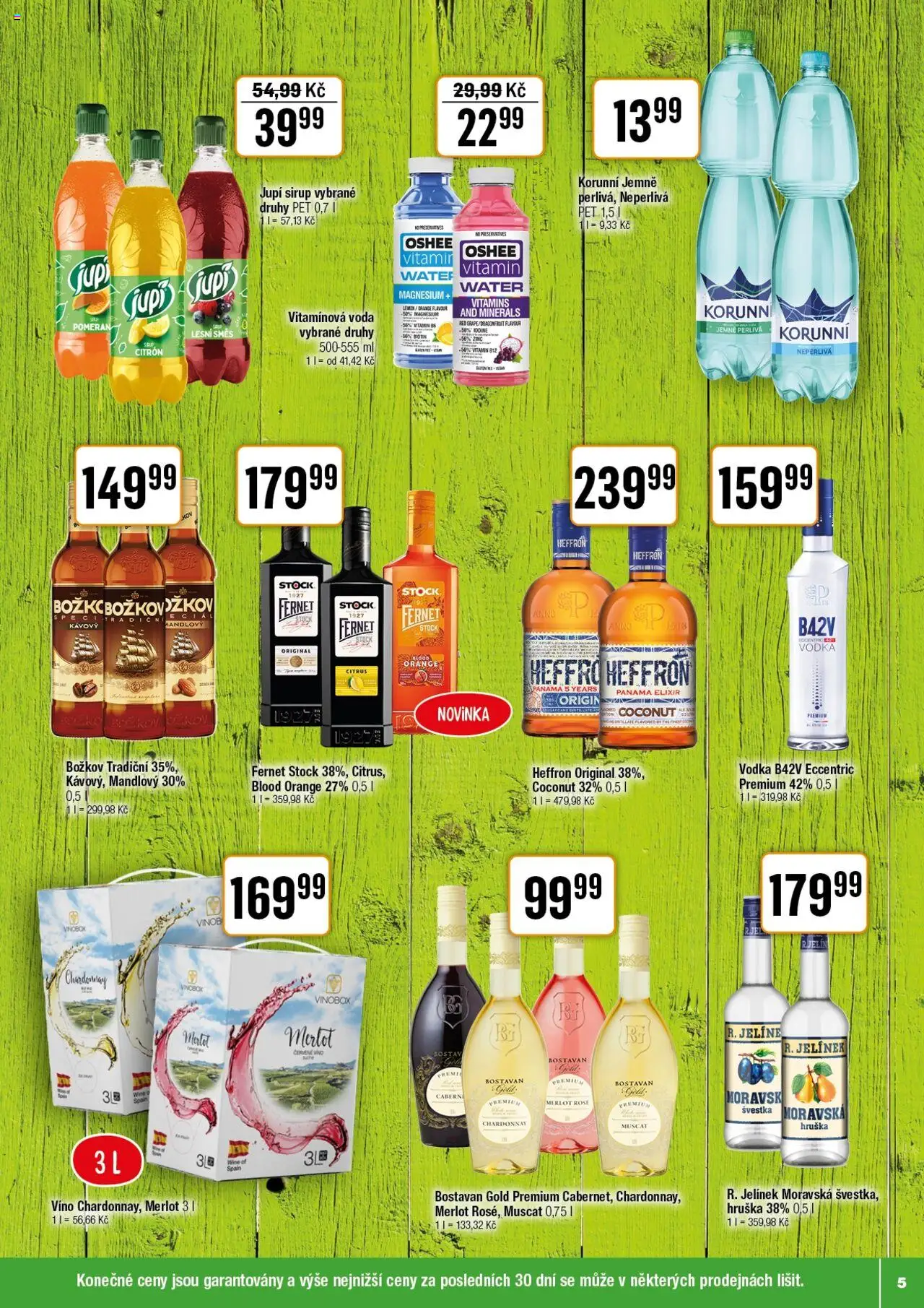 Tempo leták - Tuty od 13.08.2025 | Strana: 5 | Produkty: Voda, Víno, Merlot, Fernet