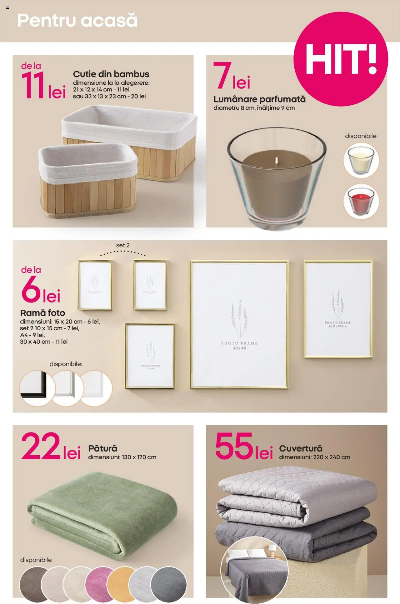 Noul catalog Pepco – valabil de la 25.09.2025 | Pagină: 9 | Produse: Cuvertură, Cutie, Lumânare, Ramă foto