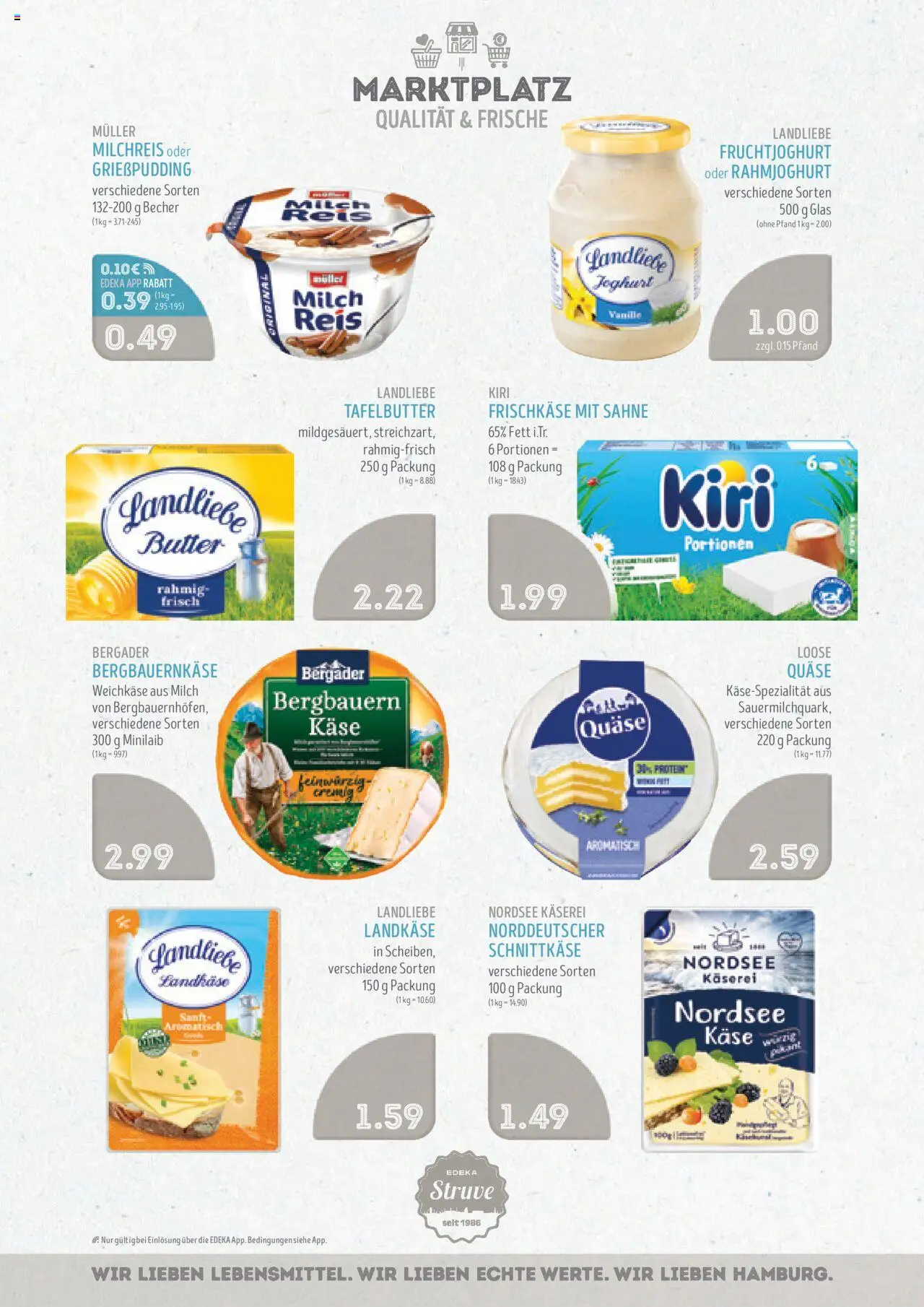 Edeka Struve Prospekt 	 - gültig ab dem 18.08.2025 | Seite: 6 | Produkte: Joghurt, Landliebe butter, Fruchtjoghurt, Frischkase