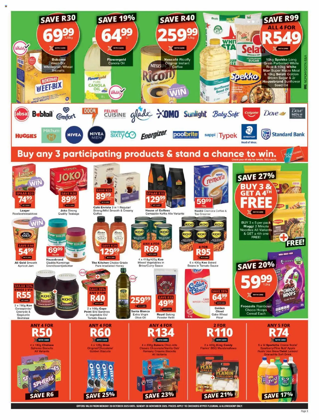 New Checkers catalogue – valid from 19.10.2025 | Page: 3 | Products: Beans, Iron, Creamer, Sauce