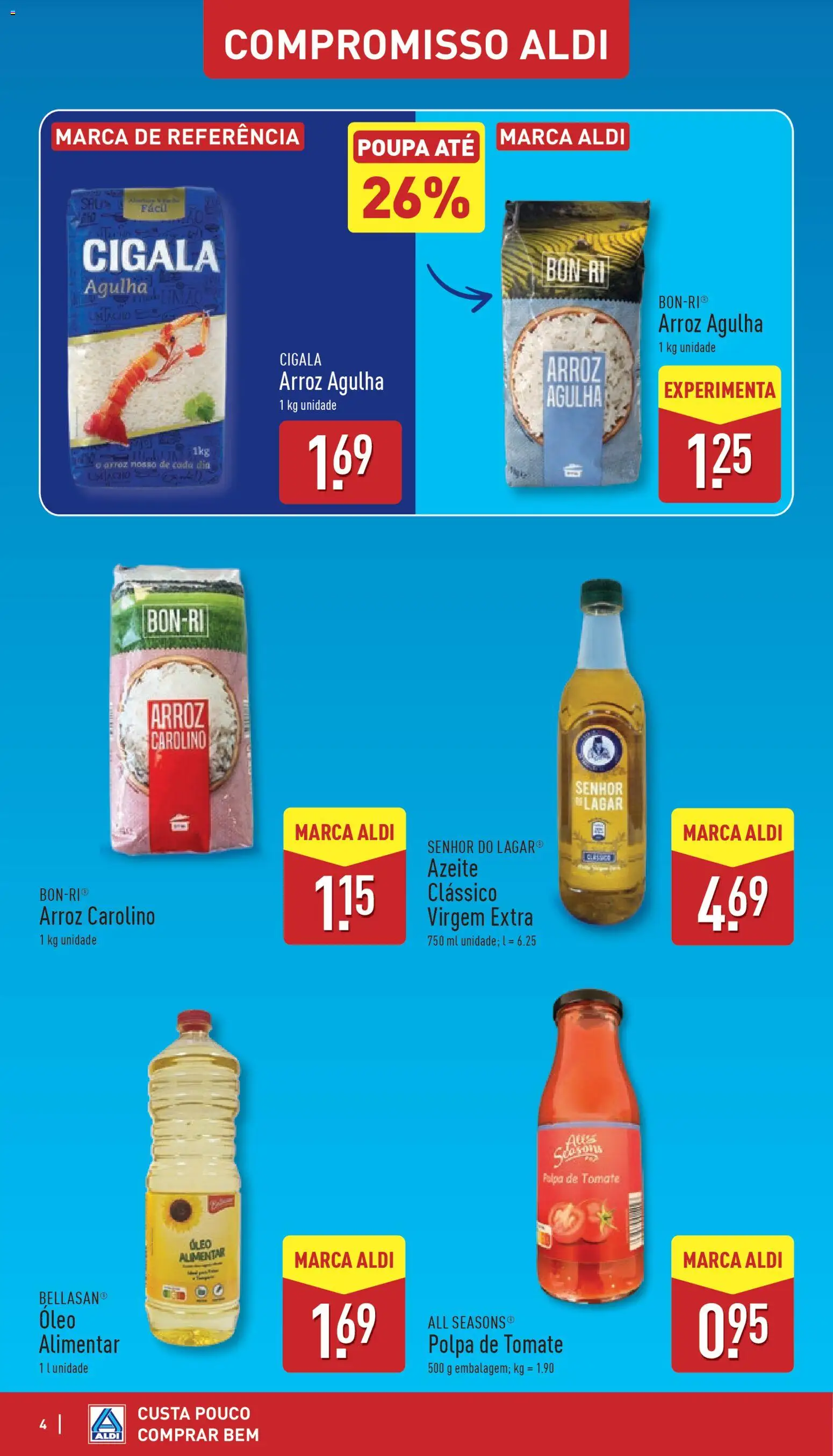 Aldi folheto │ válido de 05.01.2026 | Página: 4 | Produtos: Azeite, Óleo, Arroz, Tomate
