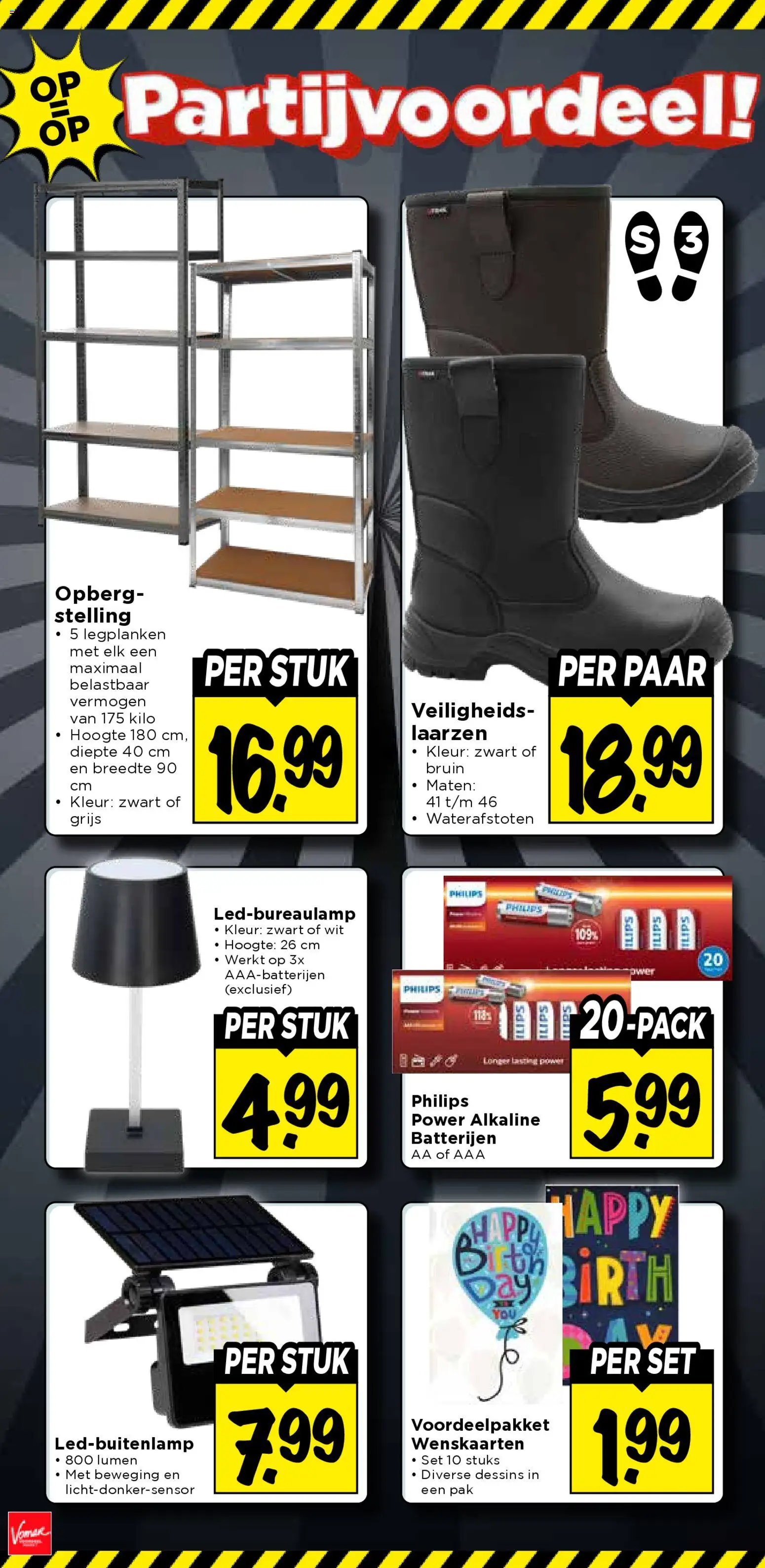 {H1} | Pagina: 38 | Producten: Een pak, Laarzen, Batterijen