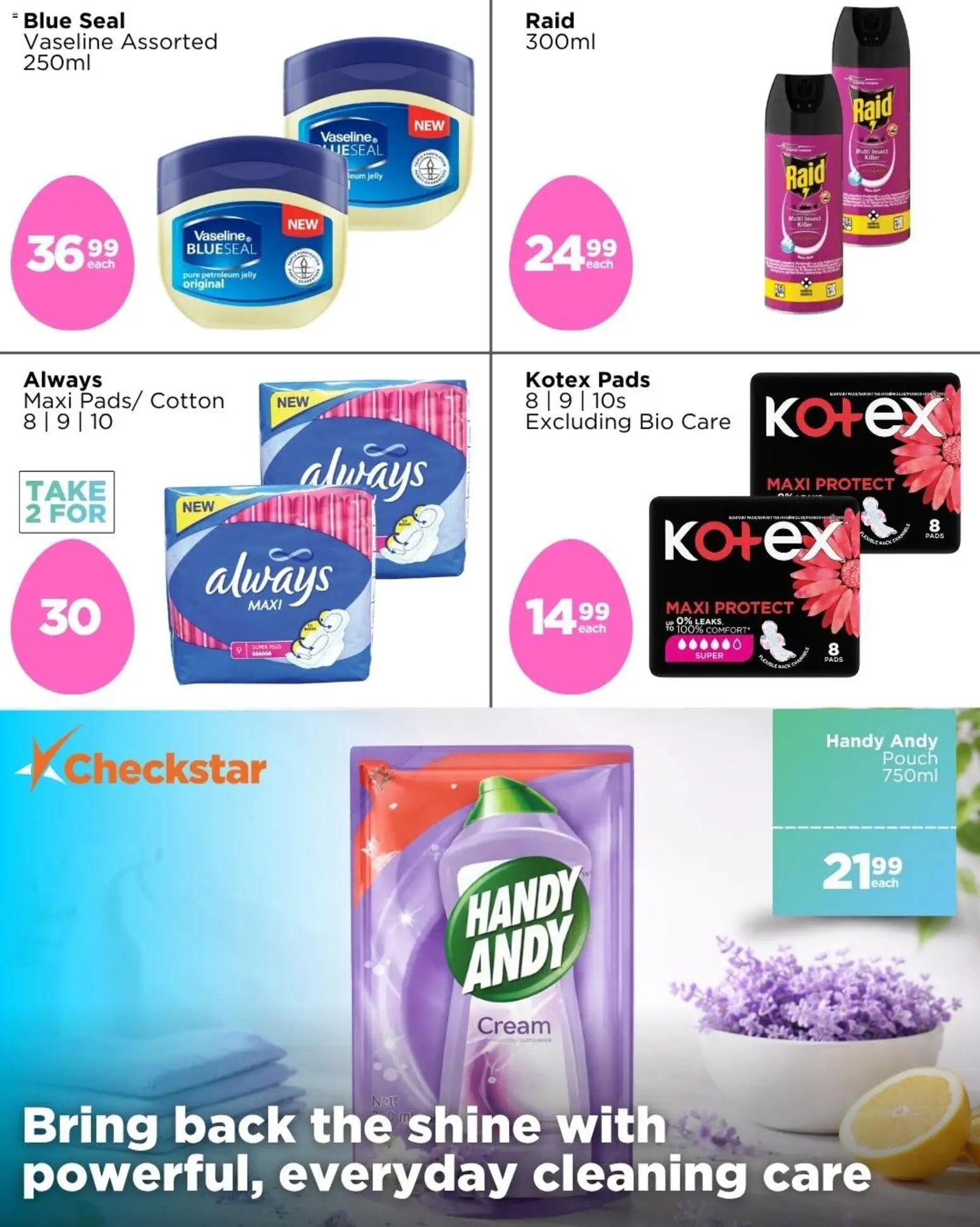 New Check Star catalogue – valid from 25.03.2026 | Page: 7 | Products: Pads, Cream, Petroleum jelly, Peach