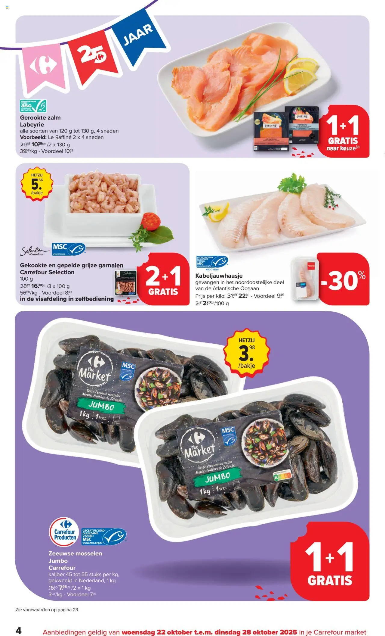 {H1} | Pagina: 4 | Producten: Zalm, Mosselen, Kekszek