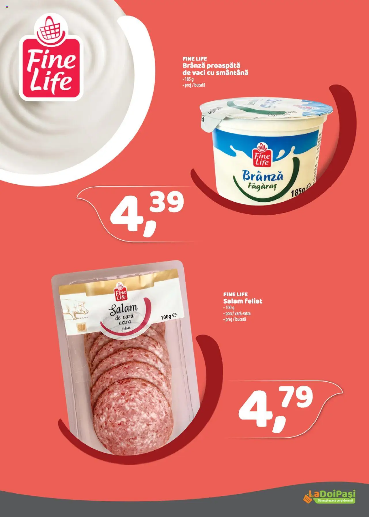 Catalog LaDoiPași – valabil de la 01.08.2025 | Pagină: 9 | Produse: Brânză, Salam, Smântână