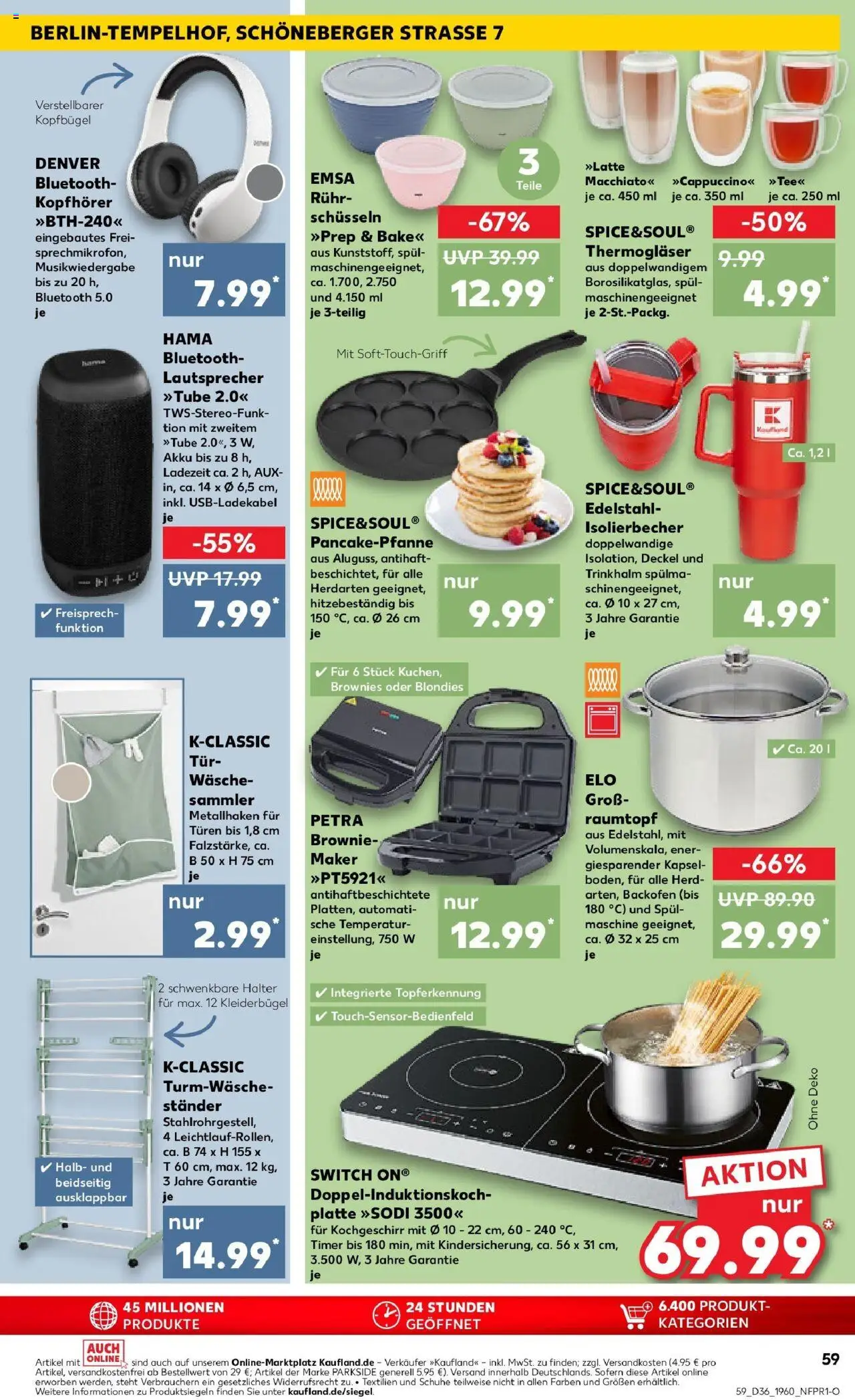 Kaufland prospekt Berlin	 – gültig ab 07.09.2025 | Seite: 59 | Produkte: Herd, Tür, Tee, Kopfhörer