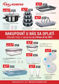 CBA Komfos leták platný od 23.03.2026