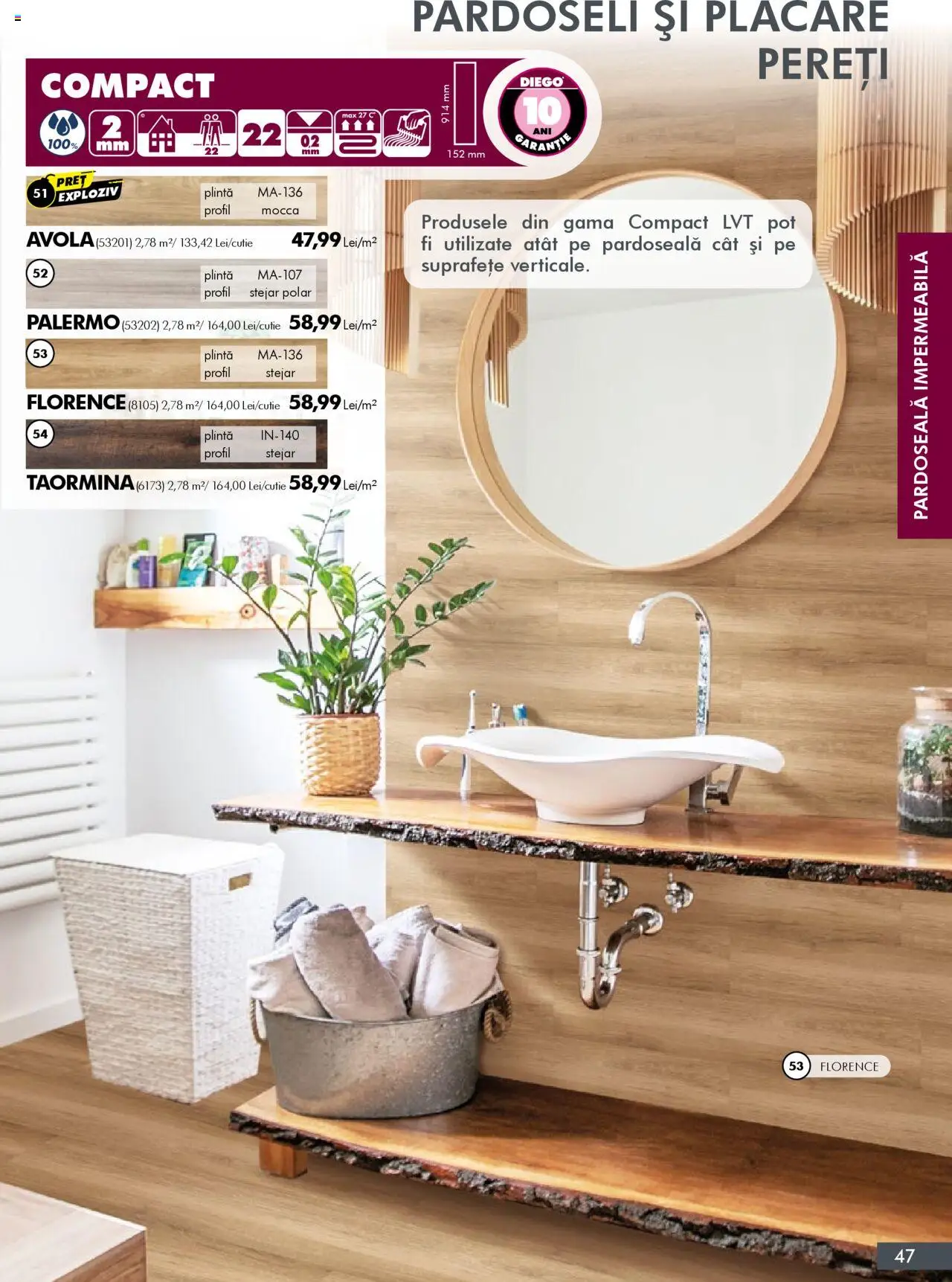 Noul catalog Diego – valabil de la 01.10.2025 | Pagină: 47 | Produse: Pardoseală