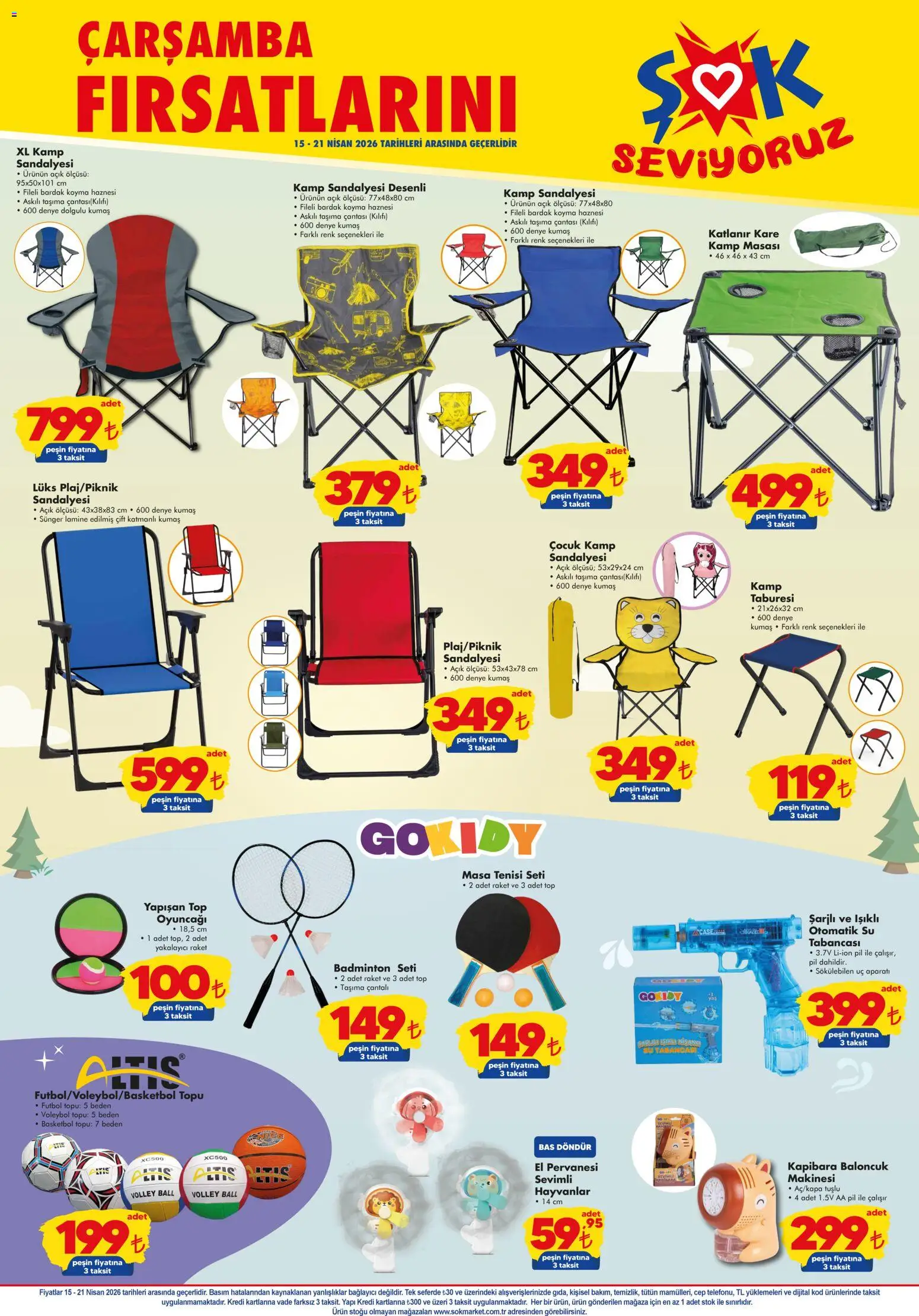 Şok Market Katalog - 15.04.2026 tarihinden itibaren geçerlidir | Sayfa: 3 | Ürünler: Masa, Pil, Su, Zselatin