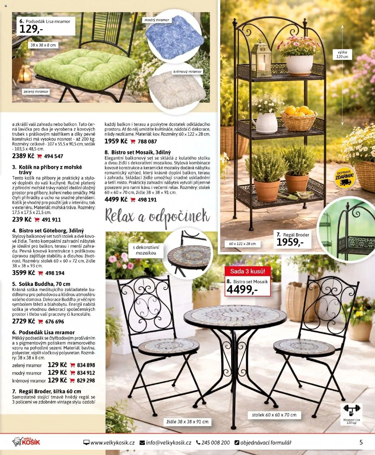 Velký Košík katalog duben 2026 od 01.04.2026 | Strana: 5 | Produkty: Košík, Koření, Nábytek, Židle