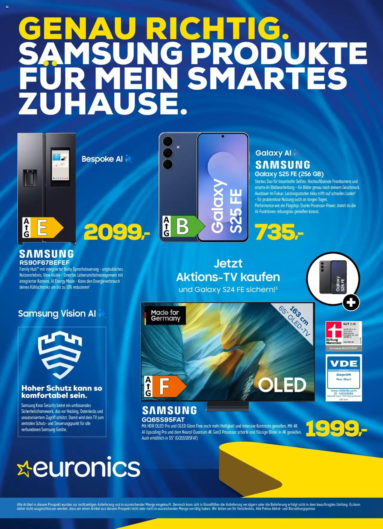 Euronics Prospekt 	 – gültig ab 24.09.2025 | Seite: 1 | Produkte: Energy, Samsung, Bilder, TV