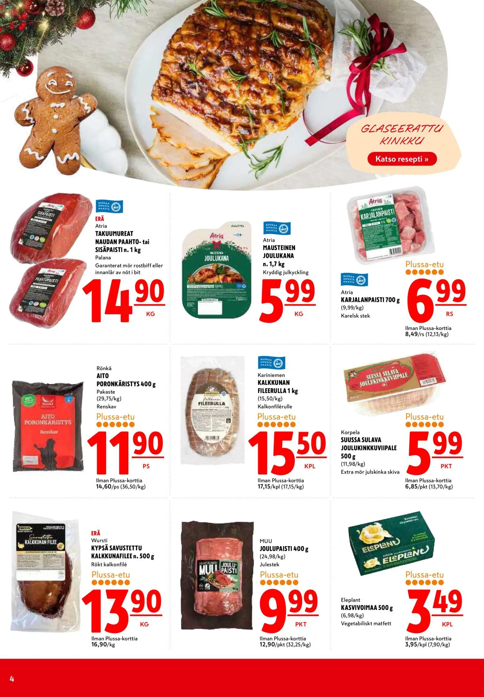 K-Citymarket tarjoukset – voimassa 18.12.2025 alkaen | Sivu: 4 | Tuotteet: Kinkku