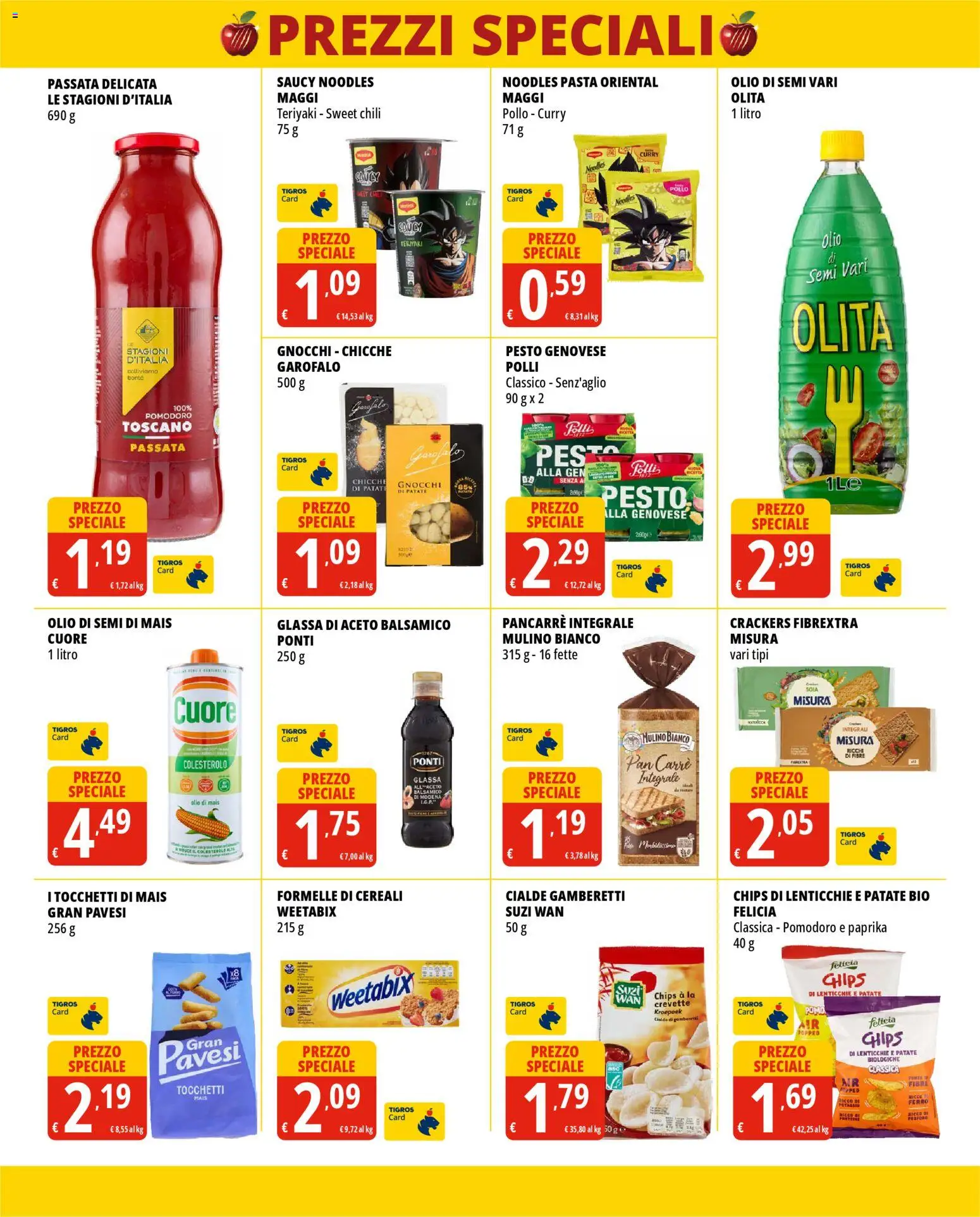 Volantino Tigros del 28.01.2026 | Pagina: 4 | Prodotti: Cereali, Lenticchie, Aceto, Glassa