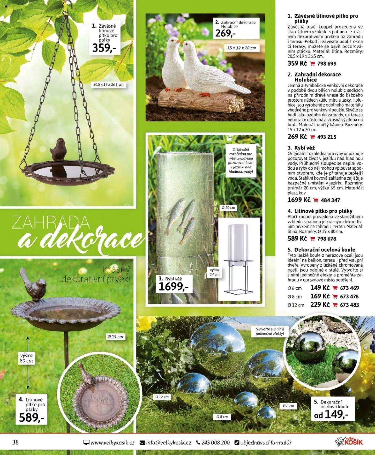 Velký Košík katalog duben 2026 od 01.04.2026 | Strana: 38 | Produkty: Zahrada, Košík, Ryby, Dekorace