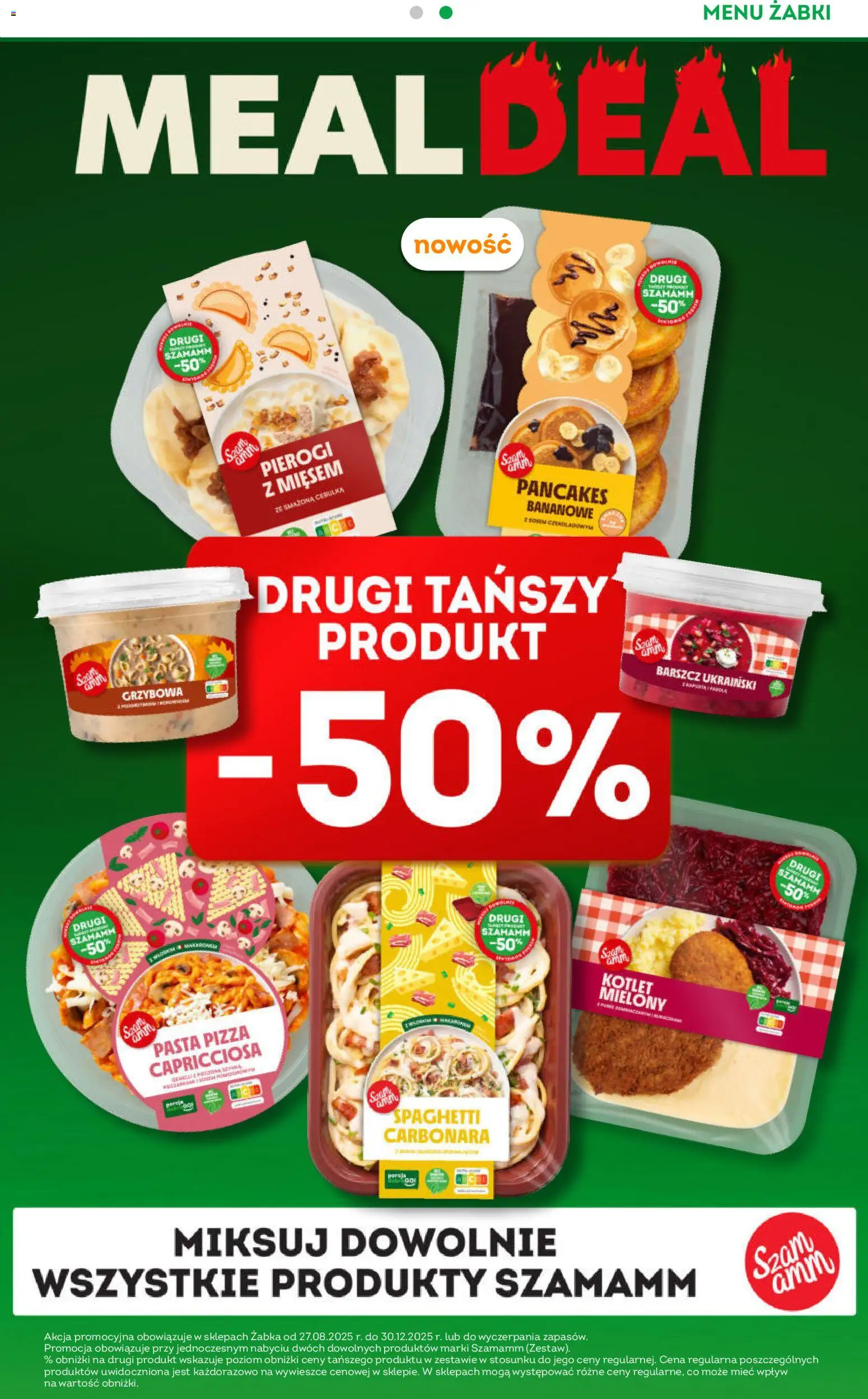 Żabka Black Friday od 19.11.2025 | Strona: 45 | Produkty: Carbonara, Pierogi z mięsem, Barszcz ukraiński, Pancakes