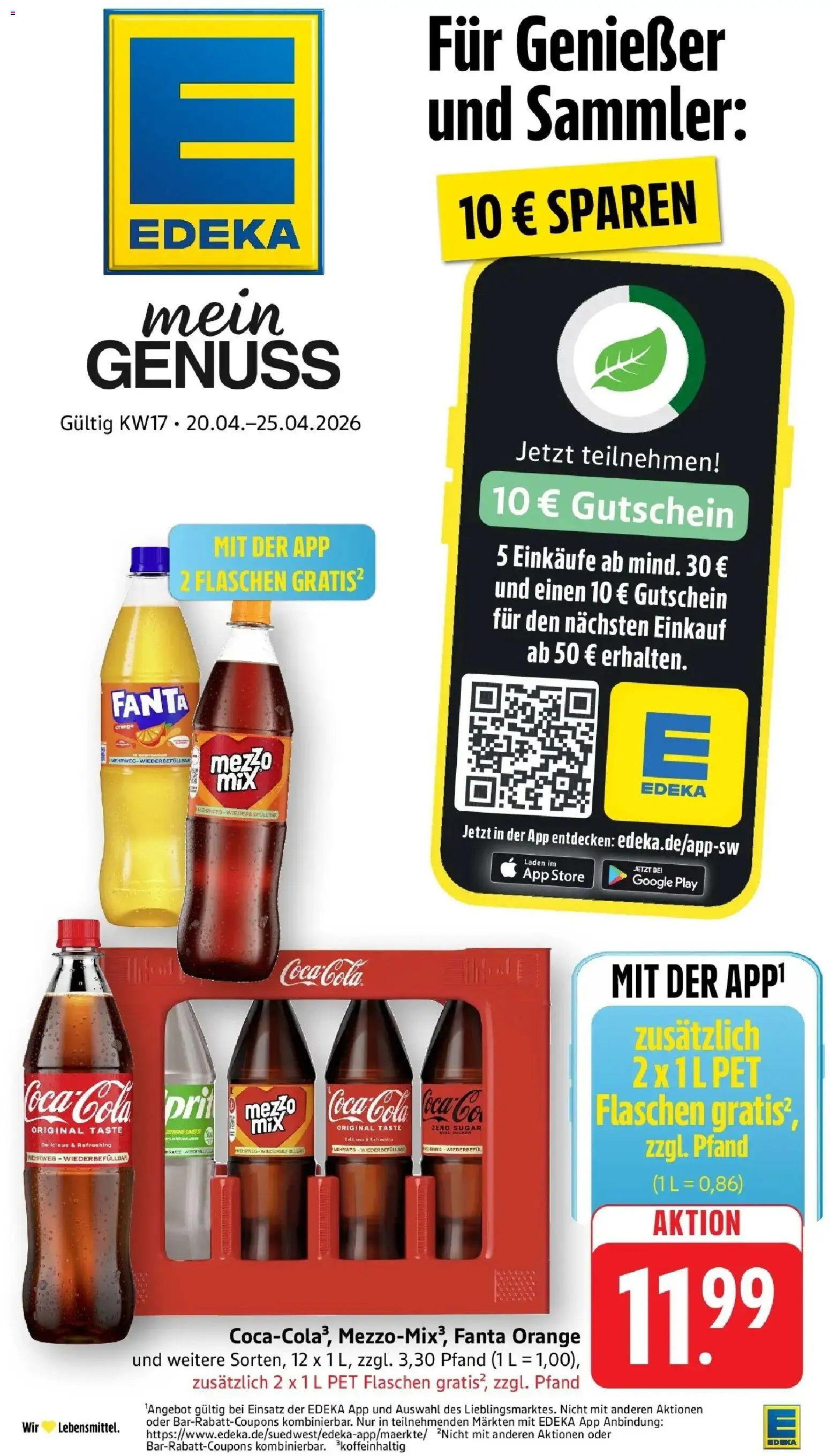 Edeka prospekt Bitburg	 – gültig ab 19.04.2026 | Seite: 1 | Produkte: Coca cola, Fanta, Cola