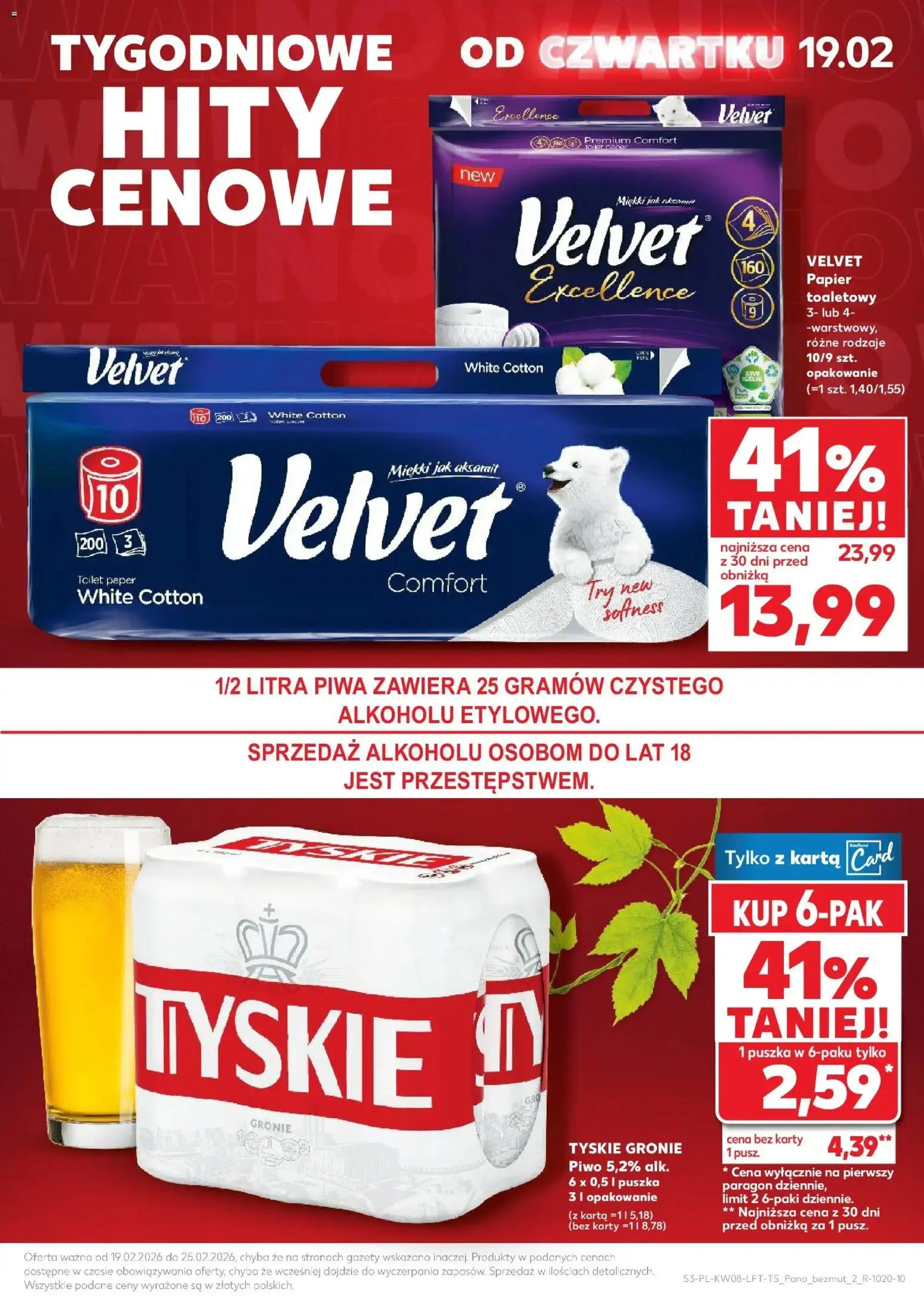Kaufland Polsko leták od 19.02.2026 | Strana: 3 | Produkty: Velvet, Karty