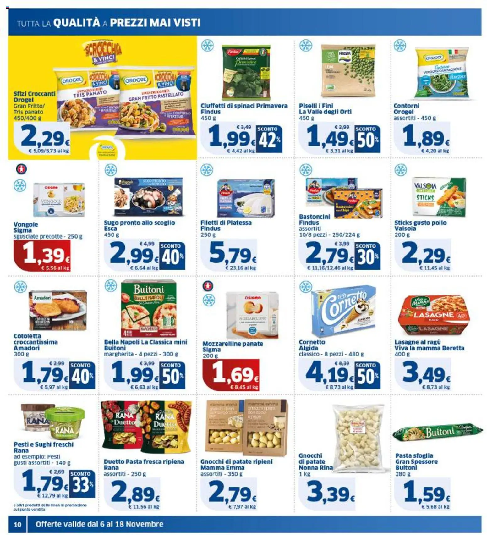 Volantino SIGMA del 06.11.2025 | Pagina: 10 | Prodotti: Pollo, Vongole, Patate, Ragú