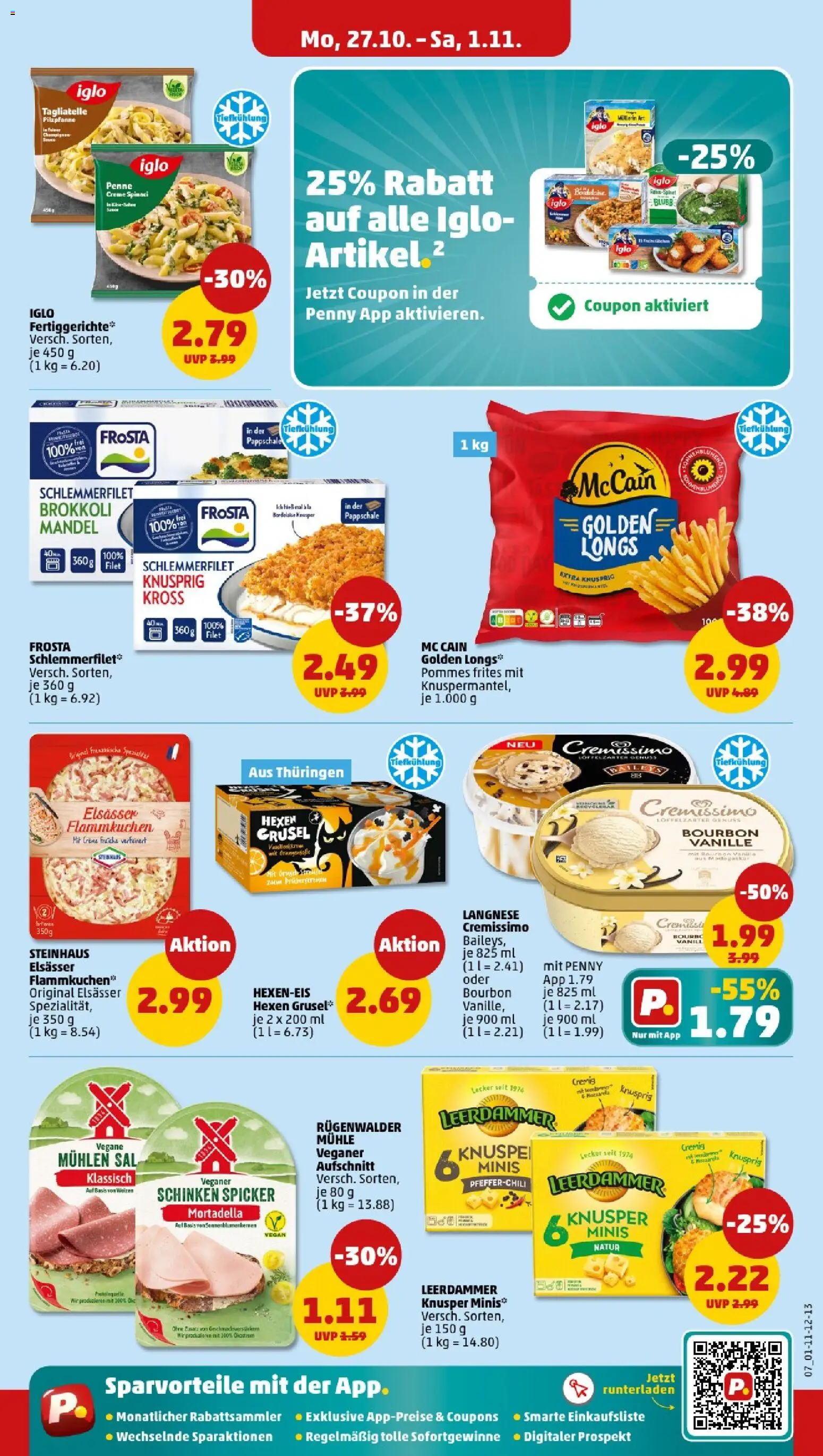 Penny - Berlin – gültig ab 27.10.2025 | Seite: 9 | Produkte: Cremissimo, Pommes frites, Baileys, Schinken