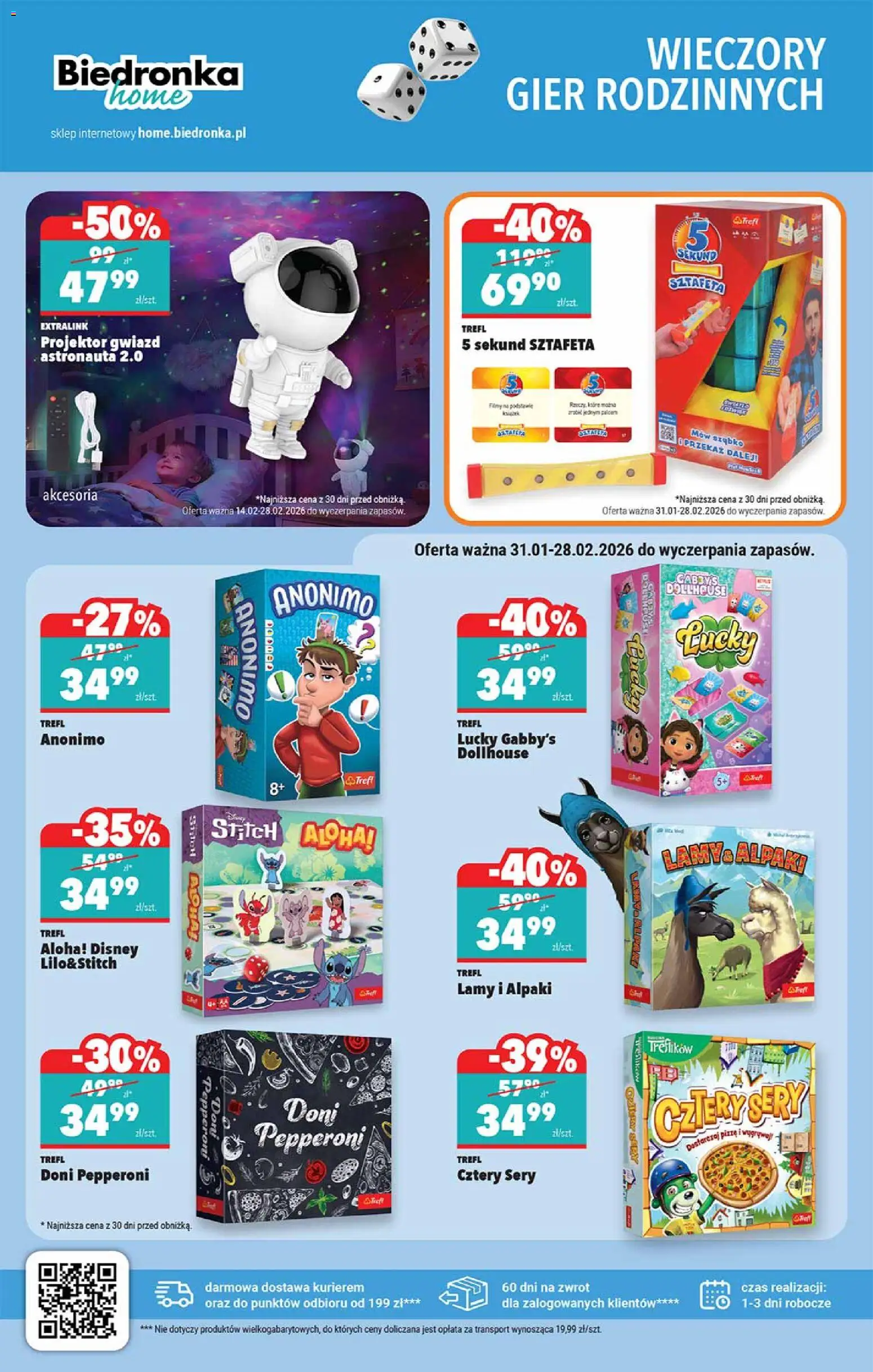 Biedronka gazetka - Hity i inspiracje od 14.02.2026 | Strona: 40 | Produkty: Gra, Sery, Projektor gwiazd