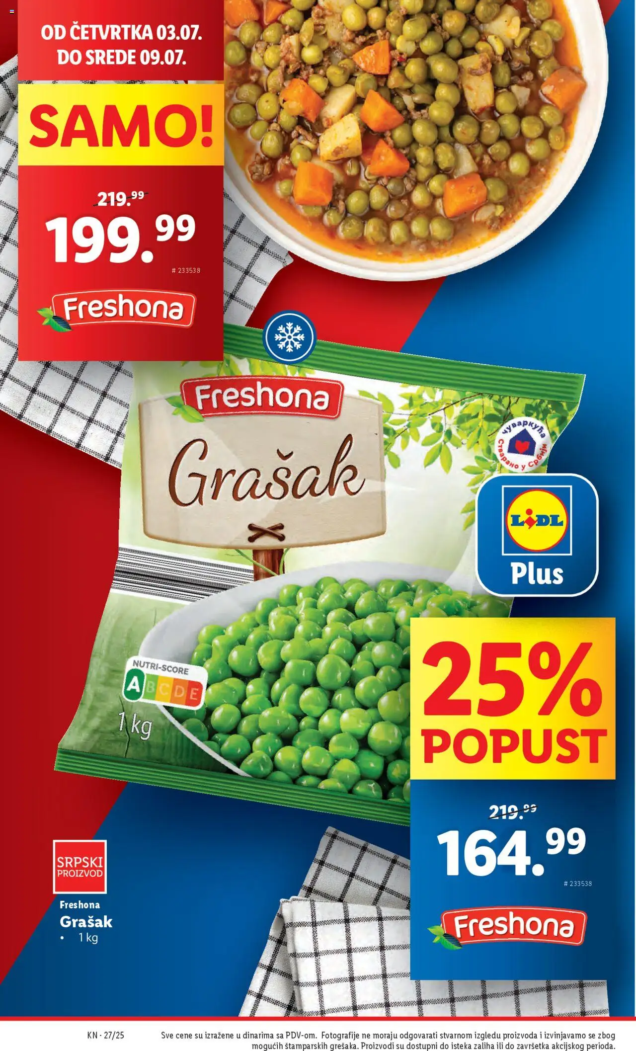 Lidl katalog - važi od 03.07.2025 | Strana: 4 | Proizvode: Grašak