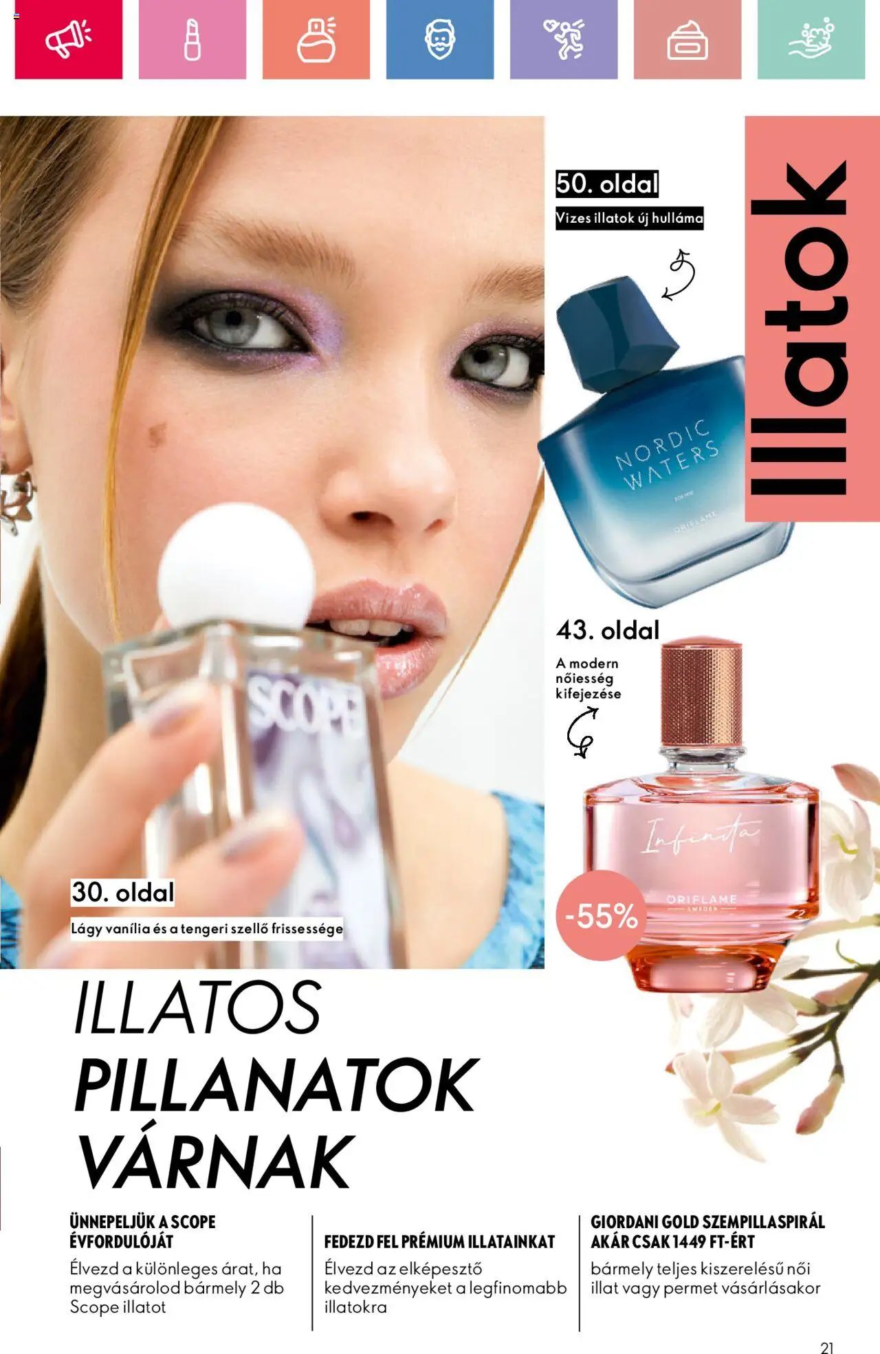 Oriflame akciós ujság - amely érvényes a következő dátumtól: 17.08.2025 | Oldal: 21 | Termékek: Szempillaspirál