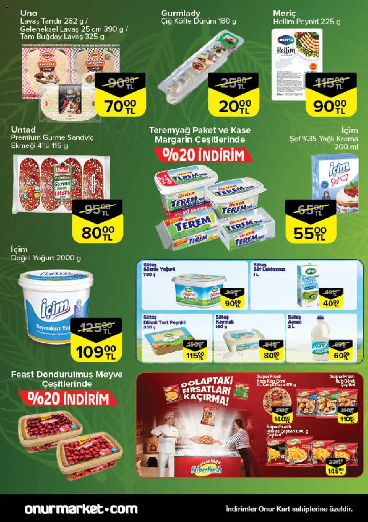 Onur Market Taze Ürünlerde İndirimler - İstanbul - 09.10.2025 tarihinden itibaren geçerlidir | Sayfa: 3 | Ürünler: Kaşe, Yoğurt, Krema, Meyve