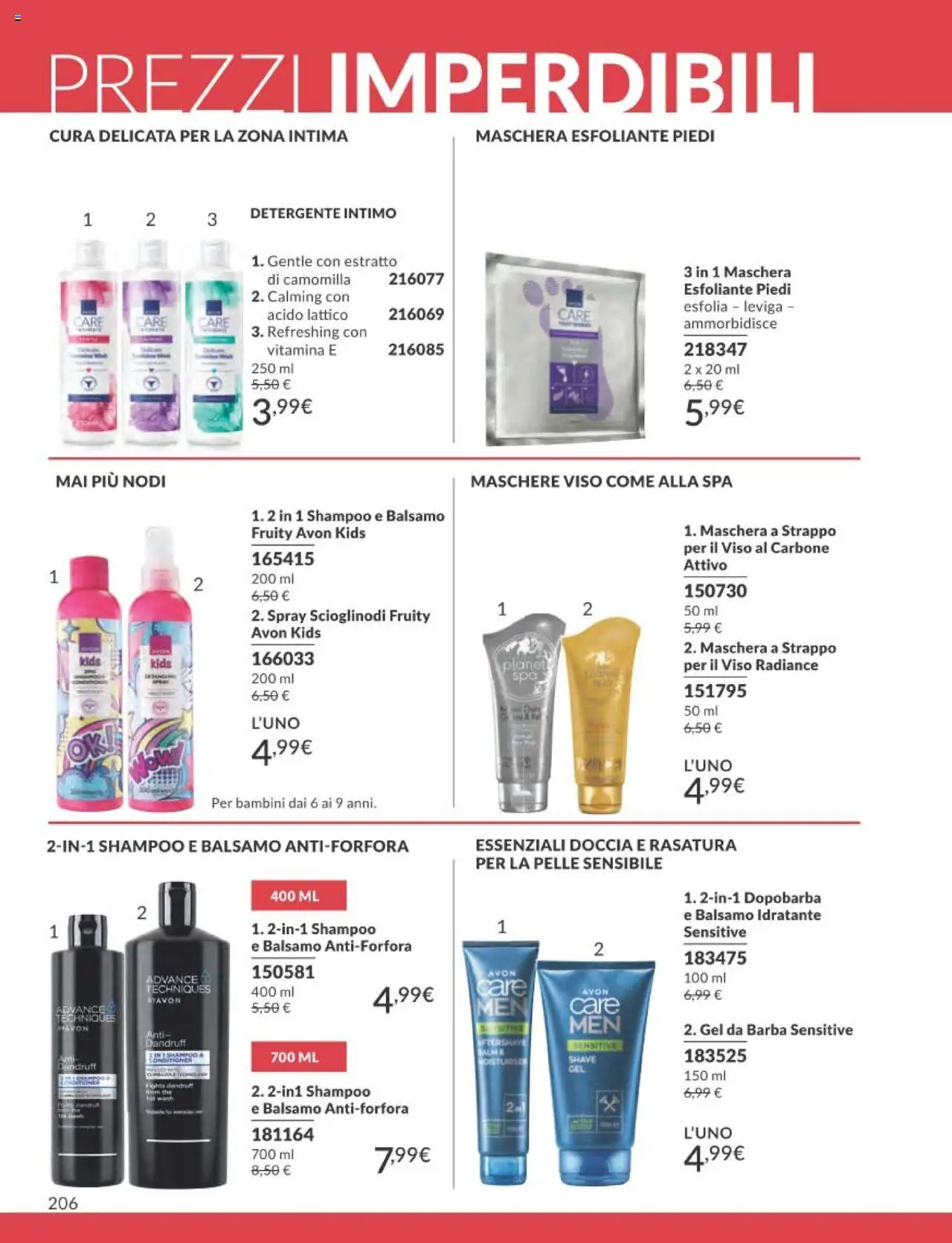 Volantino Avon del 01.09.2025 | Pagina: 206 | Prodotti: Balsamo, Maschera, Dopobarba, Detergente