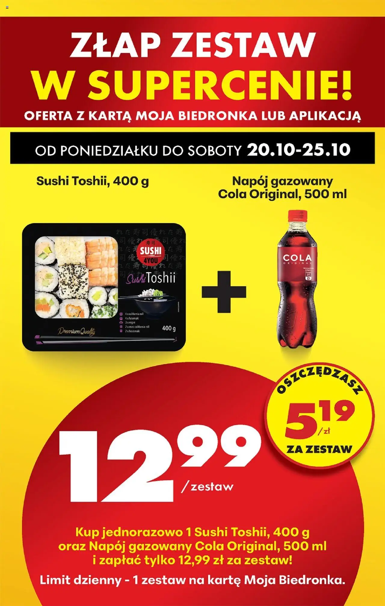 Biedronka gazetka od 20.10.2025 | Strona: 85 | Produkty: Karta, Sushi