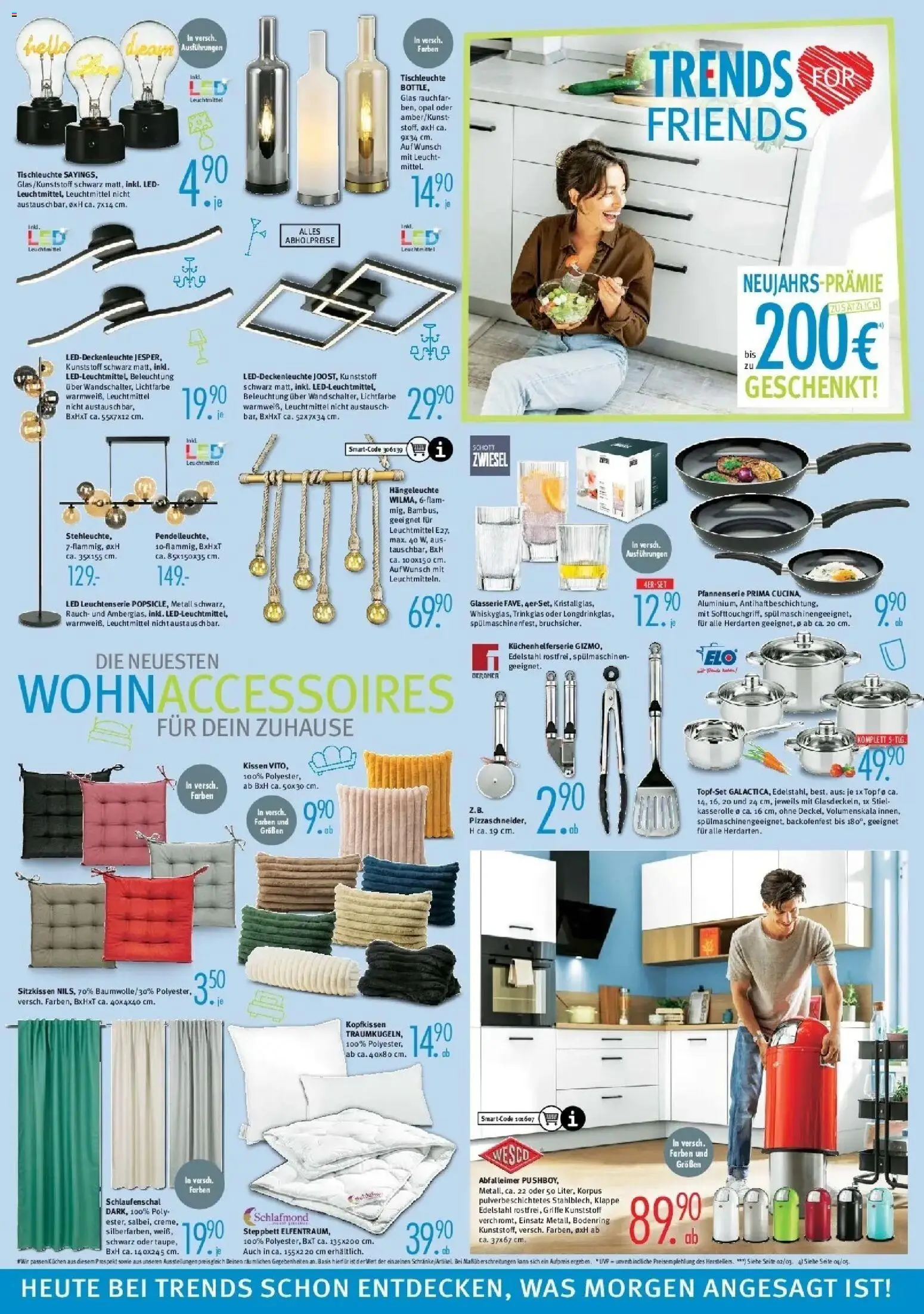 Trends - Ostermann Trends: Neue Möbel wirken Wunder. – gültig ab 09.01.2025 | Seite: 6 | Produkte: Kissen, Kopfkissen, Abfalleimer