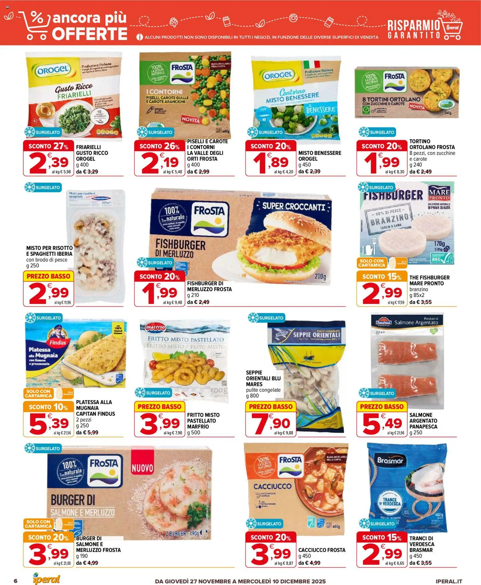 Volantino Iperal del 27.11.2025 | Pagina: 6 | Prodotti: Merluzzo, Mazzancolle, Limone, The