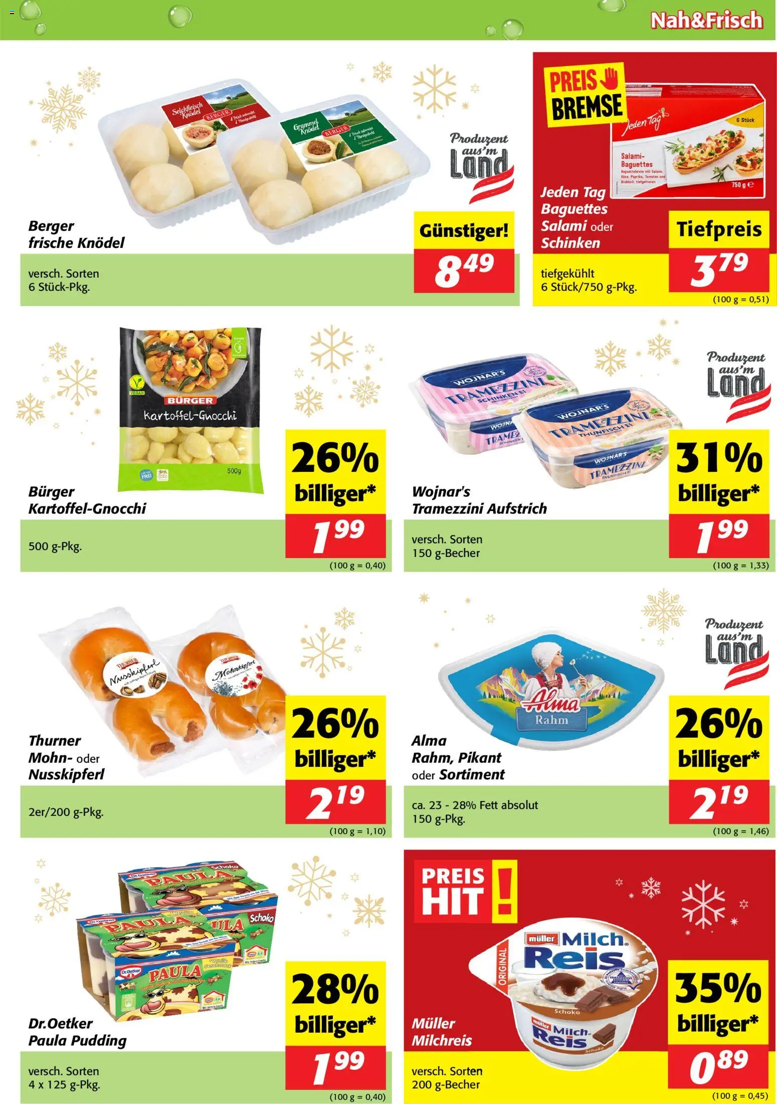 Nah und Frisch Flugblatt gültig ab 10.12.2025 | Seite: 5 | Produkte: Milch, Salami, Schinken, Tomaten