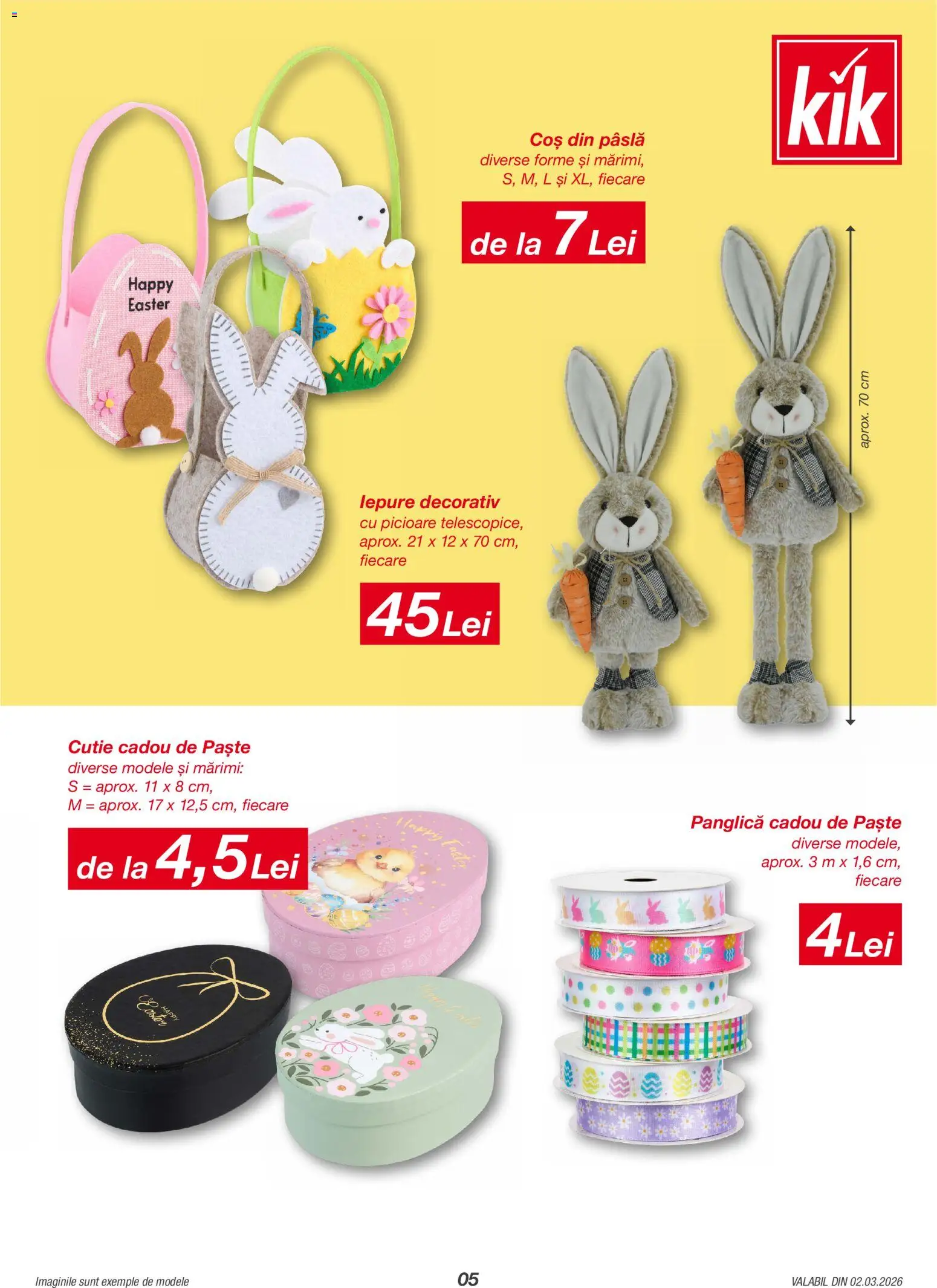 Noul catalog Kik – valabil de la 02.03.2026 | Pagină: 5 | Produse: Coș, Cutie, Paste