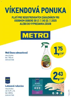 Metro víkendová ponuka - náhľad platný od 17.07.2025