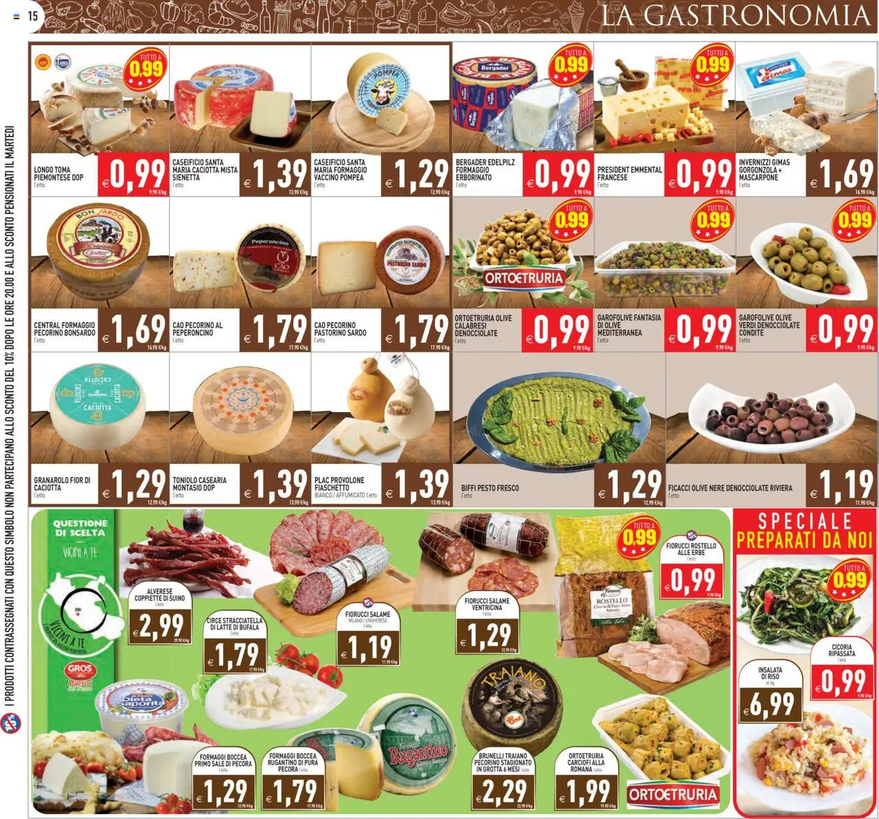 Volantino PIM Supermercati del 25.07.2025 | Pagina: 15 | Prodotti: Latte, Carciofi, Pesto, Pecorino